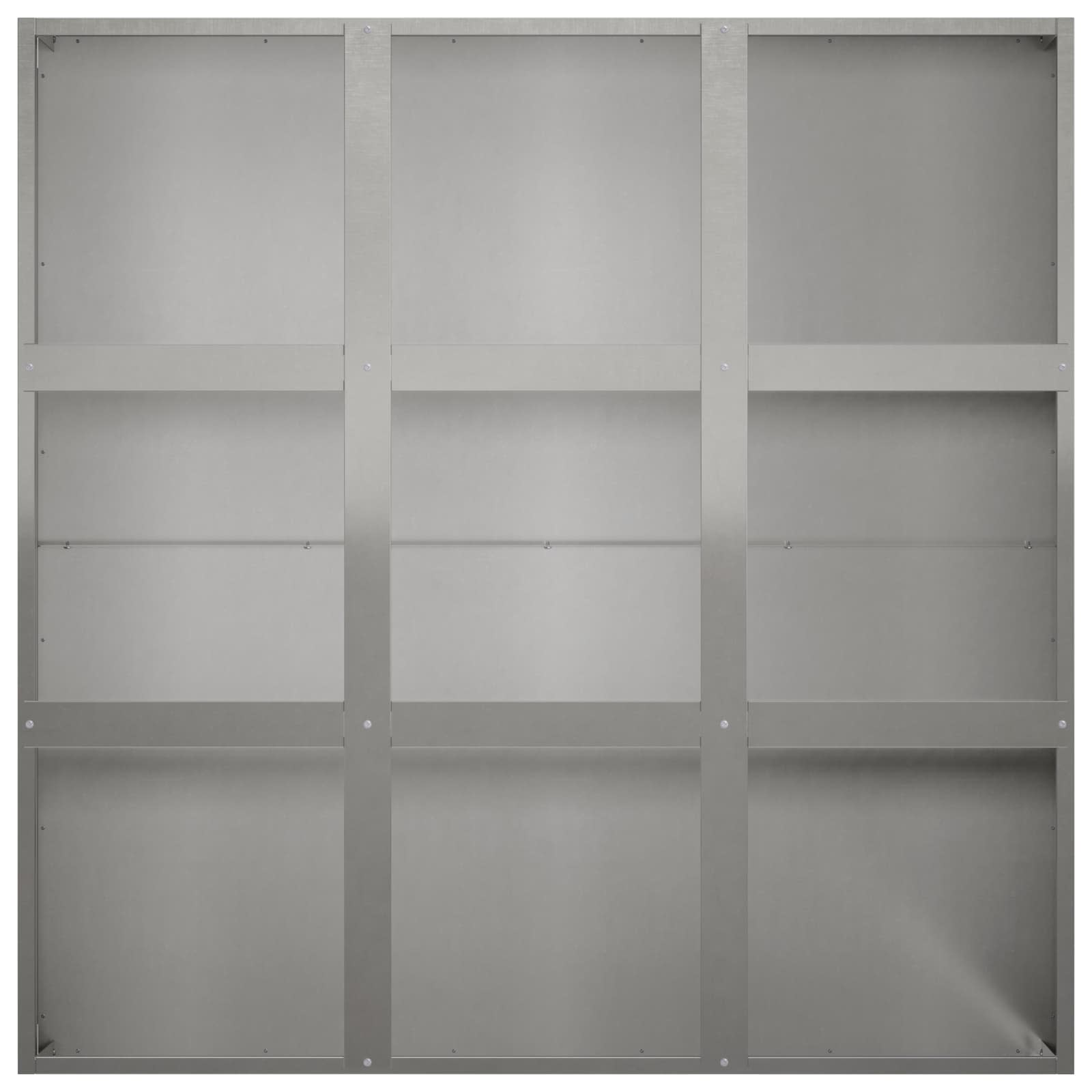 Vaso da giardino Argento 100 x 100 x 50 cm Acciaio Inox