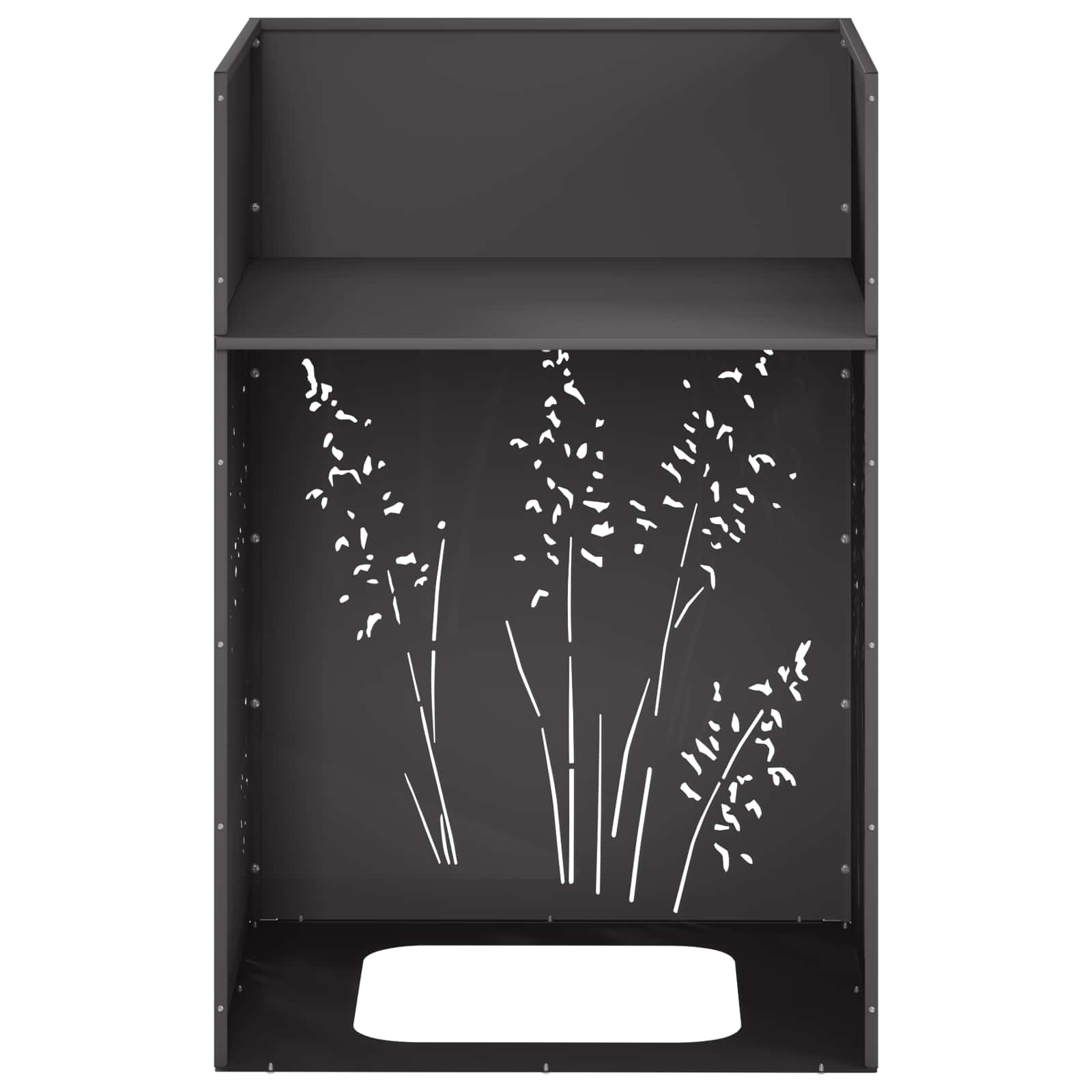 Vaso da giardino 2 pz Nero 50 x 50 x 75 cm
