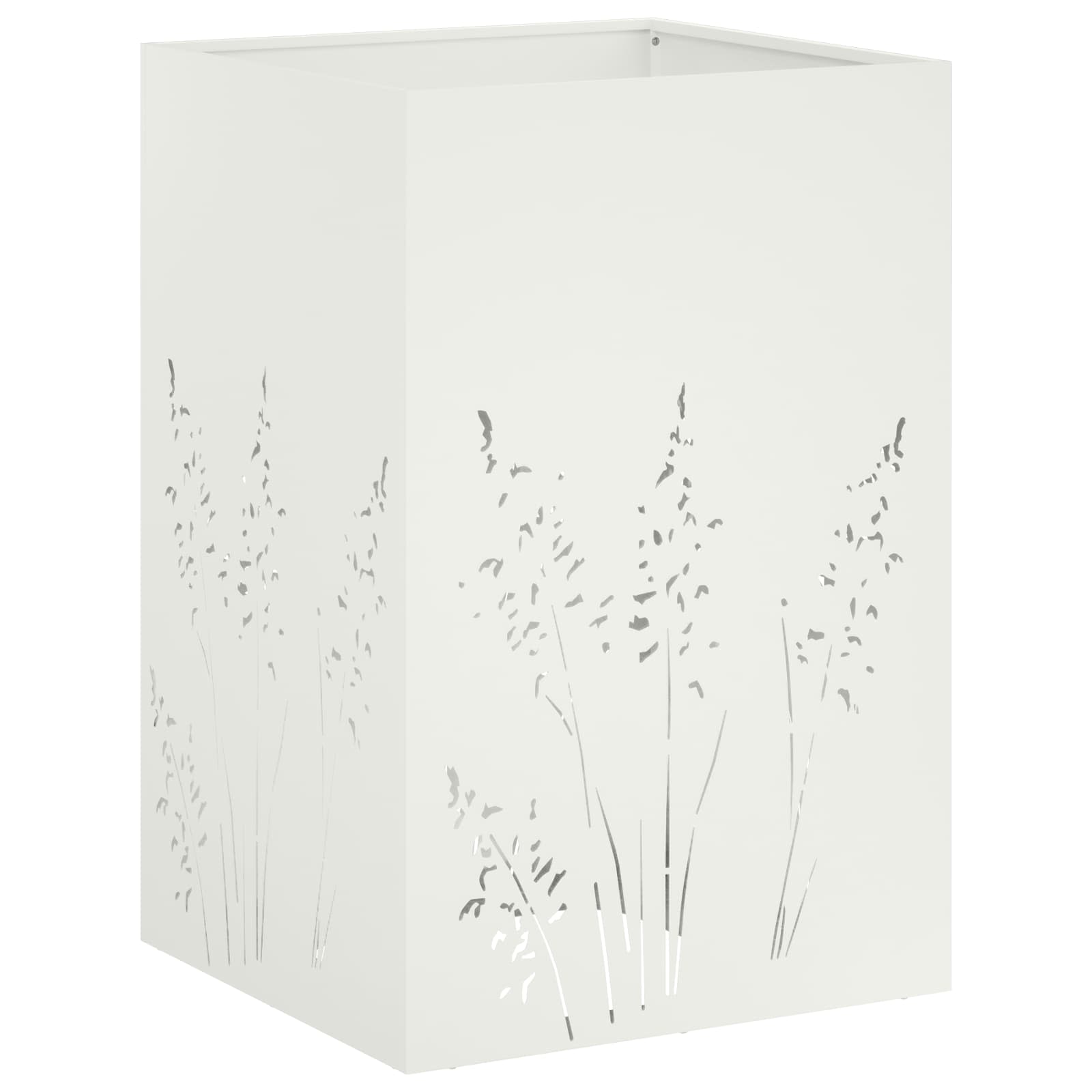 Vaso da giardino Bianco 50 x 50 x 75 cm