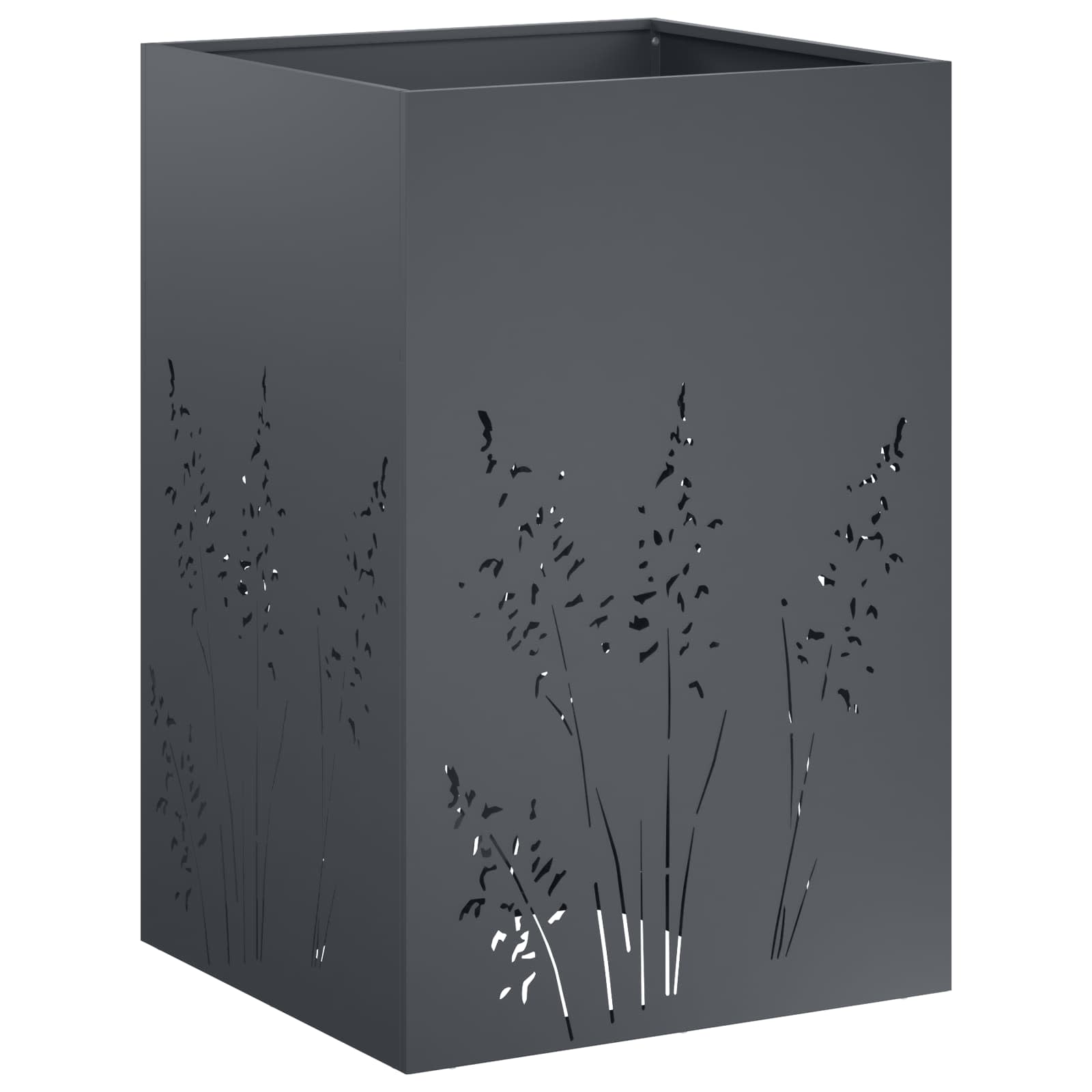 Vaso da giardino Antracite 50 x 50 x 75 cm