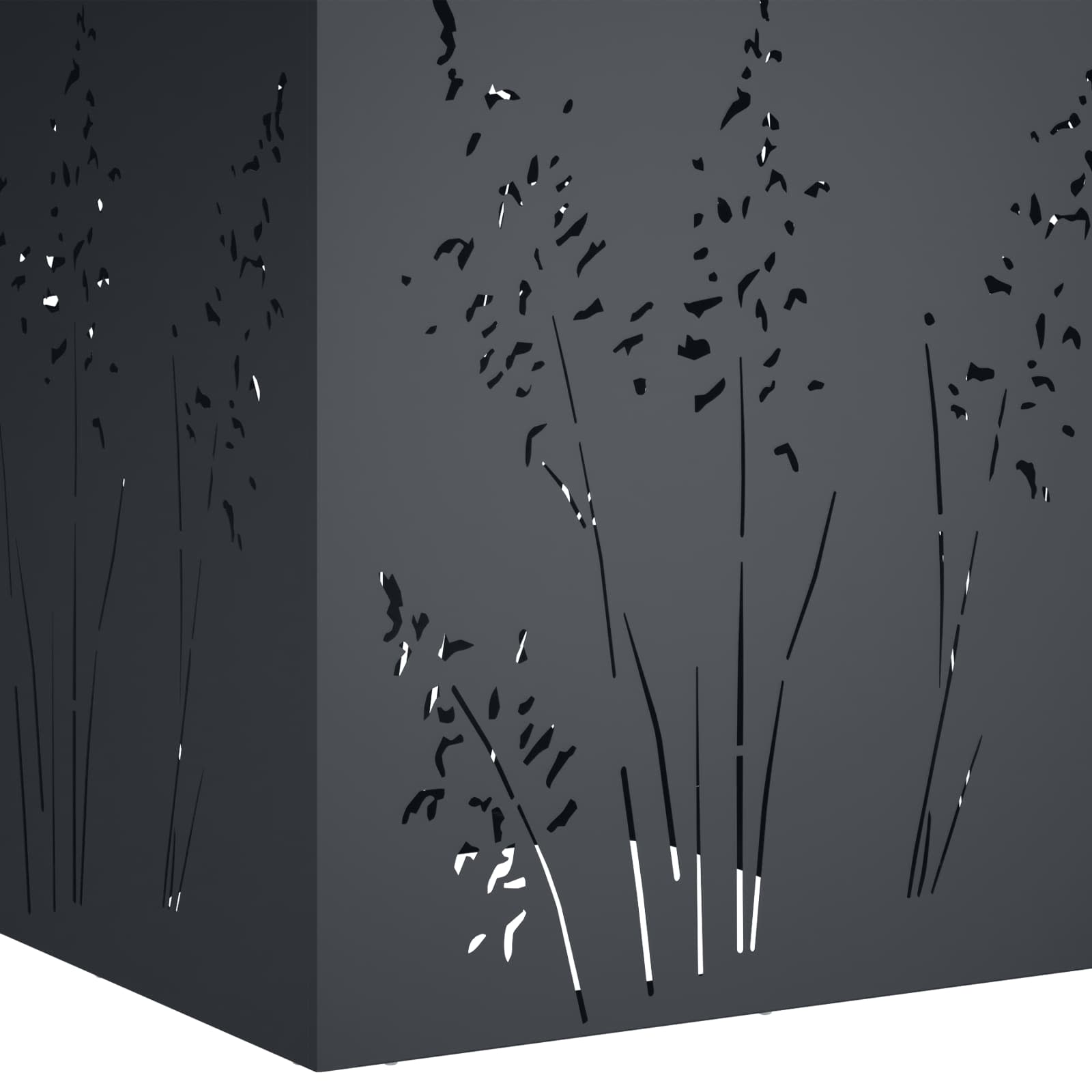 Vaso da giardino 2 pz Antracite 50 x 50 x 75 cm