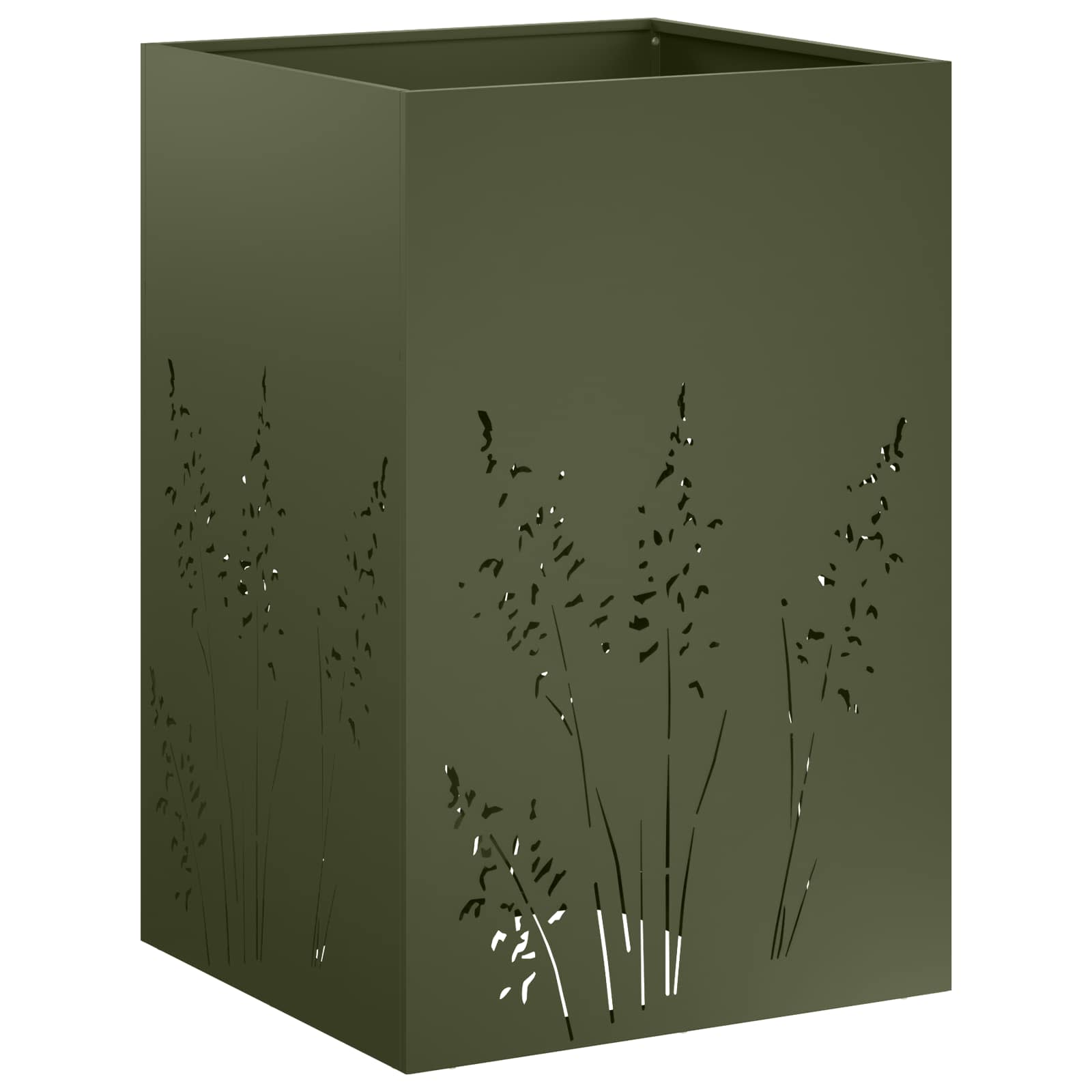 Vaso da giardino Verde Oliva 50 x 50 x 75 cm
