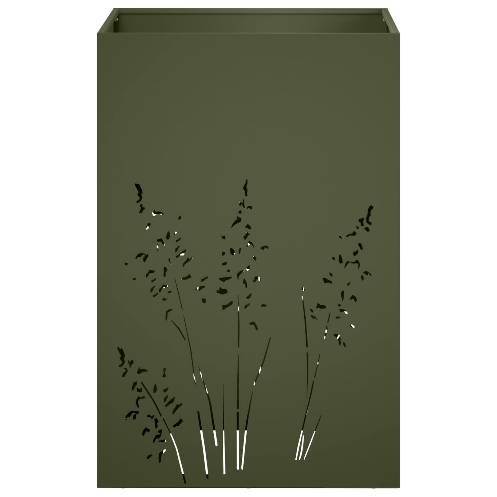 Vaso da giardino 2 pz Verde Oliva 50 x 50 x 75 cm