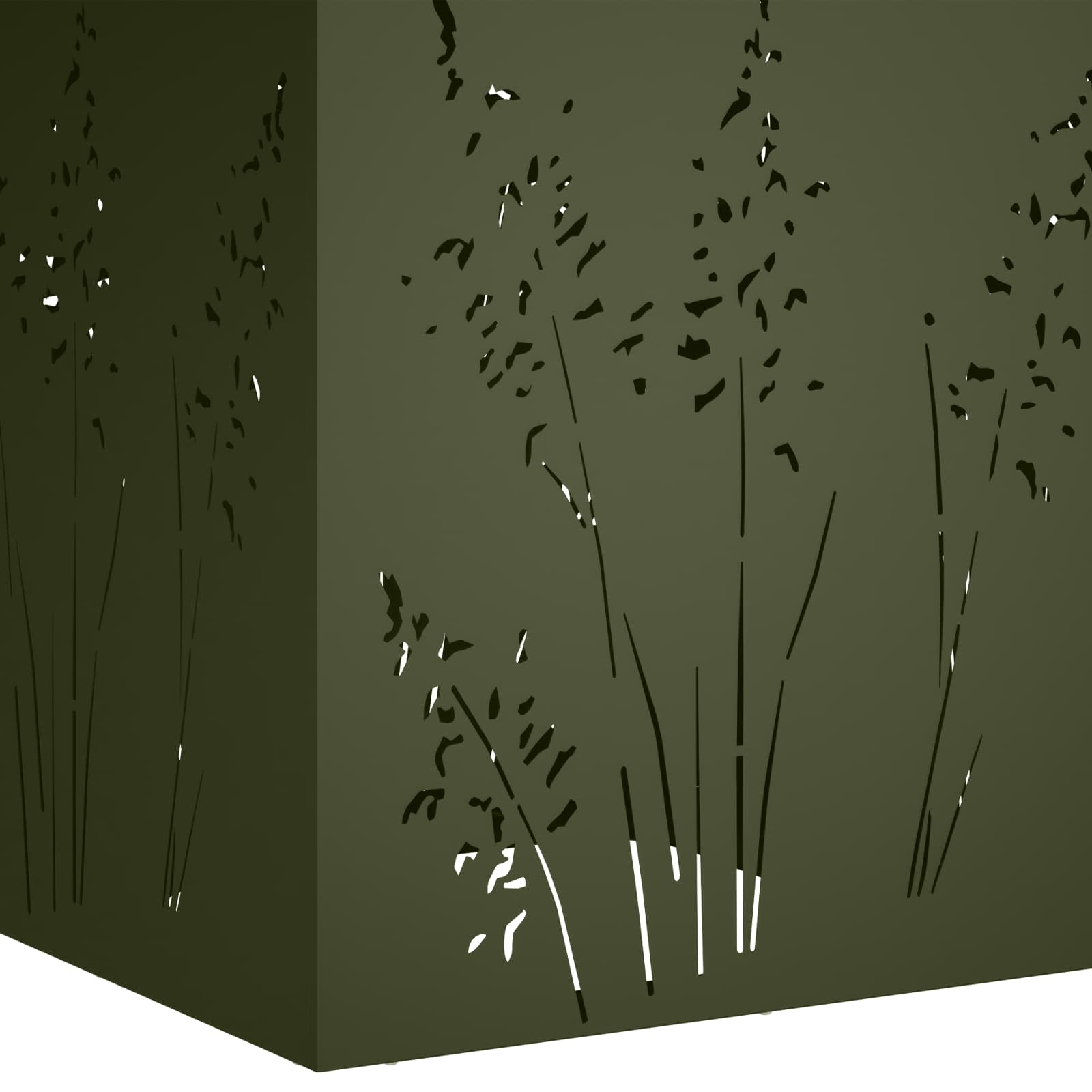 Vaso da giardino 2 pz Verde Oliva 50 x 50 x 75 cm
