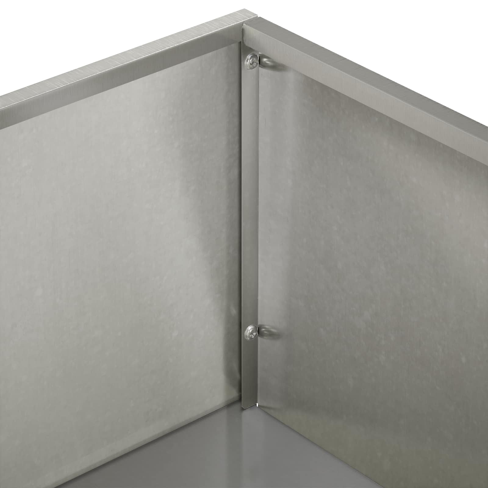 Vaso da giardino 2 pz Argento 50 x 50 x 75 cm Acciaio Inox