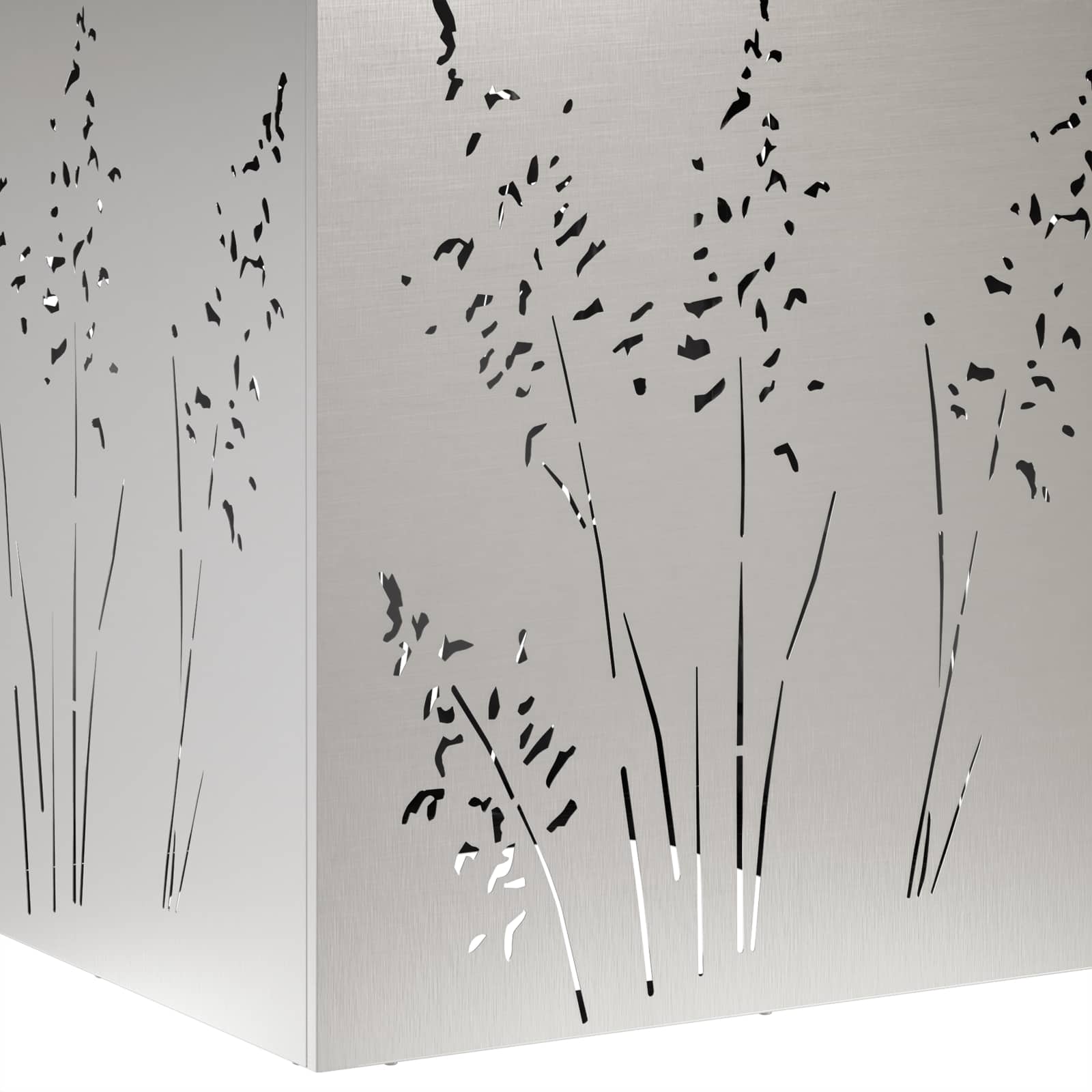 Vaso da giardino 2 pz Argento 50 x 50 x 75 cm Acciaio Inox