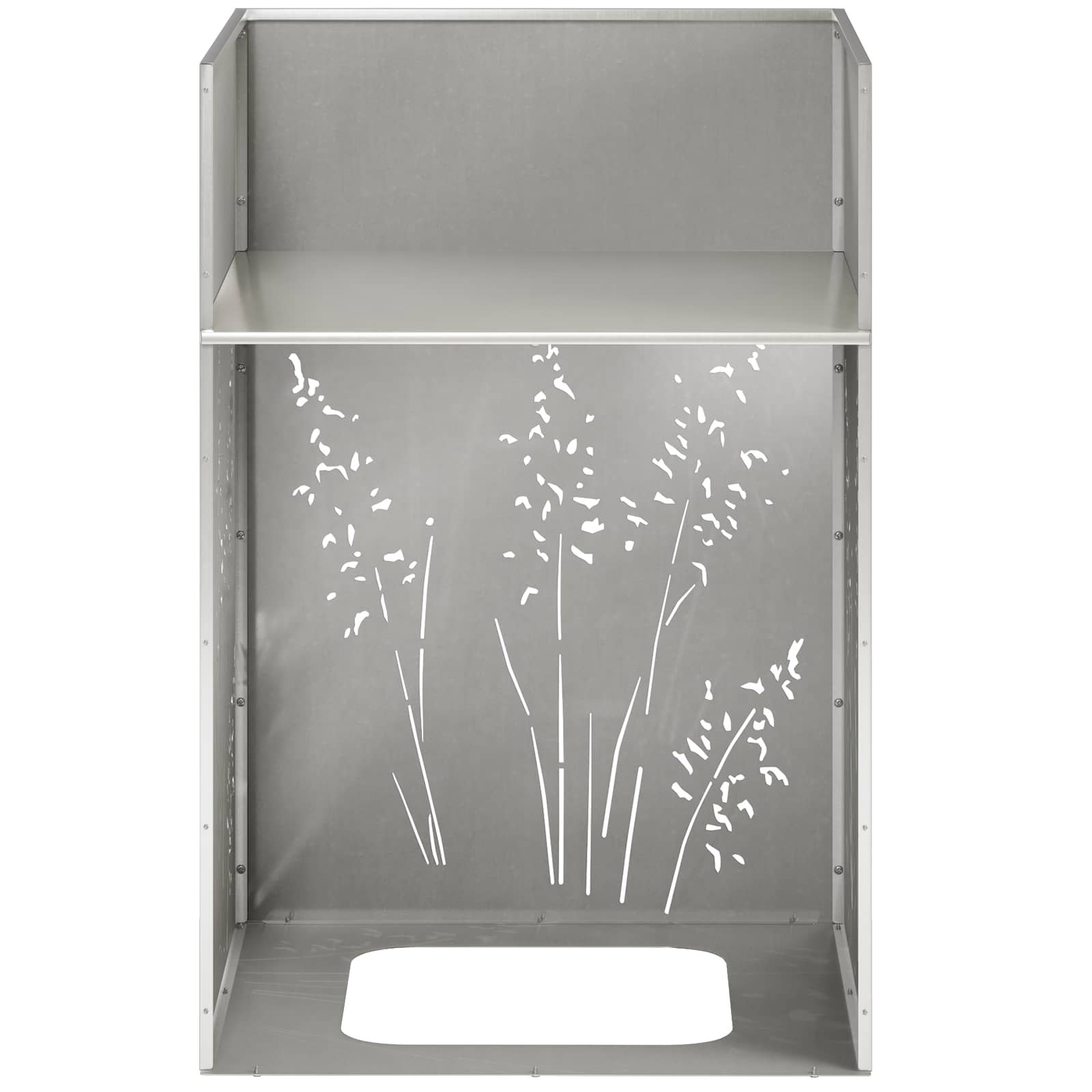 Vaso da giardino 2 pz Argento 50 x 50 x 75 cm Acciaio Inox