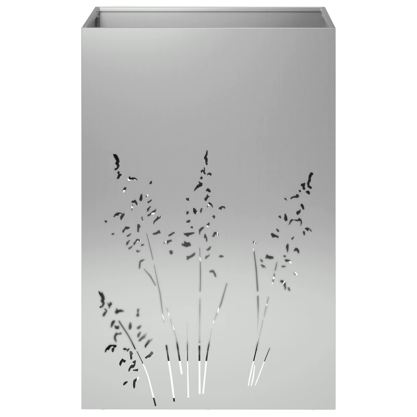 Vaso da giardino Argento 50 x 50 x 75 cm Acciaio zincato