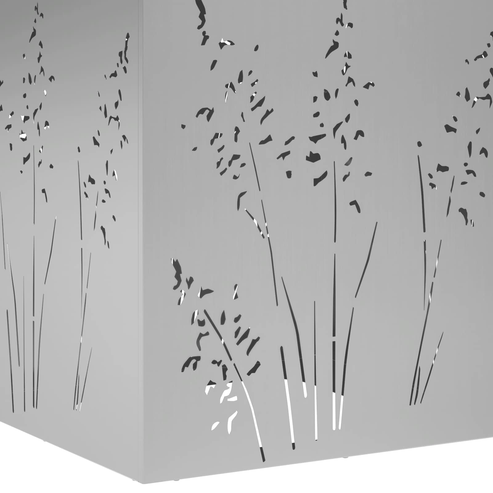 Vaso da giardino Argento 50 x 50 x 75 cm Acciaio zincato
