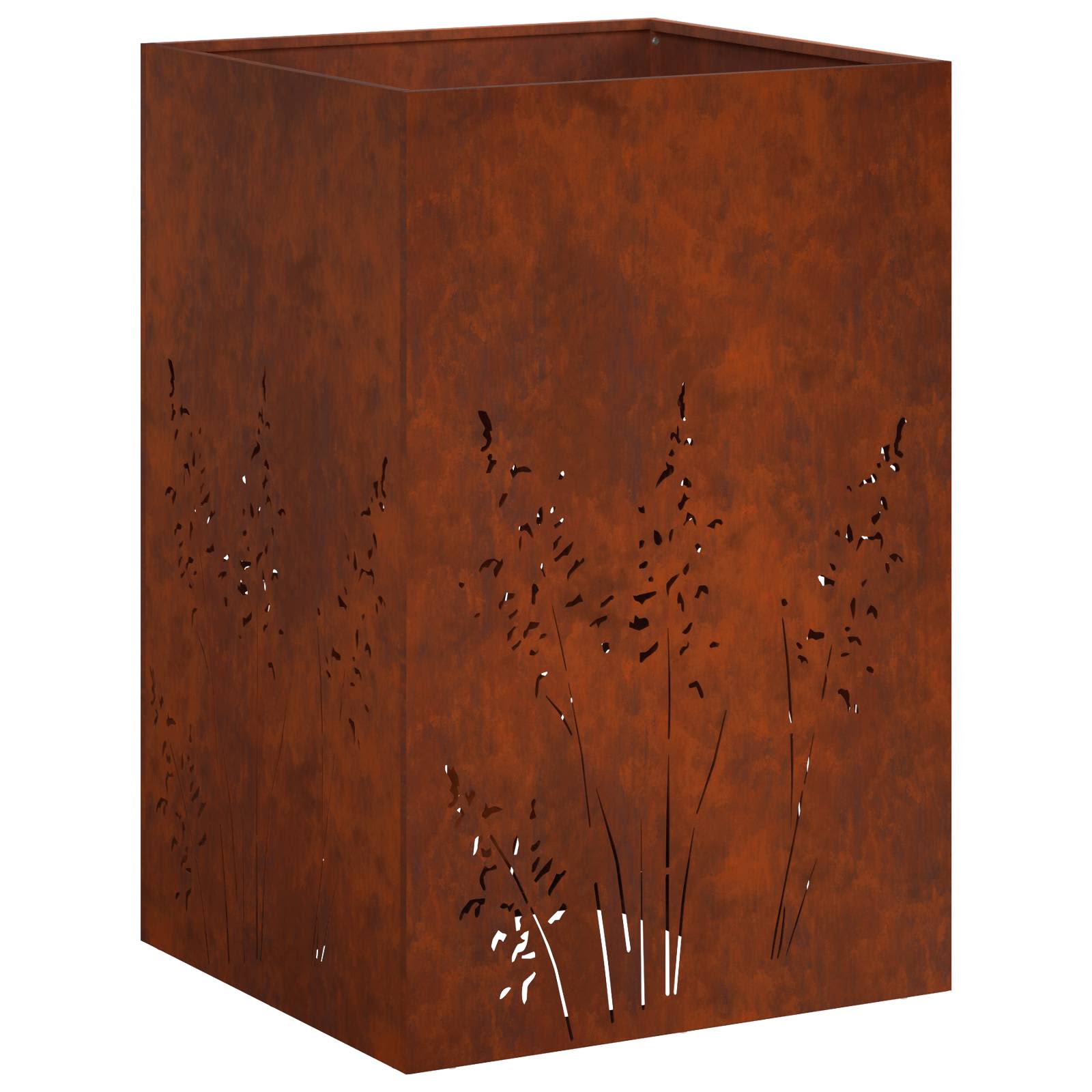 Vaso da giardino 2 pz Ruggine 50 x 50 x 75 cm Acciaio Corten