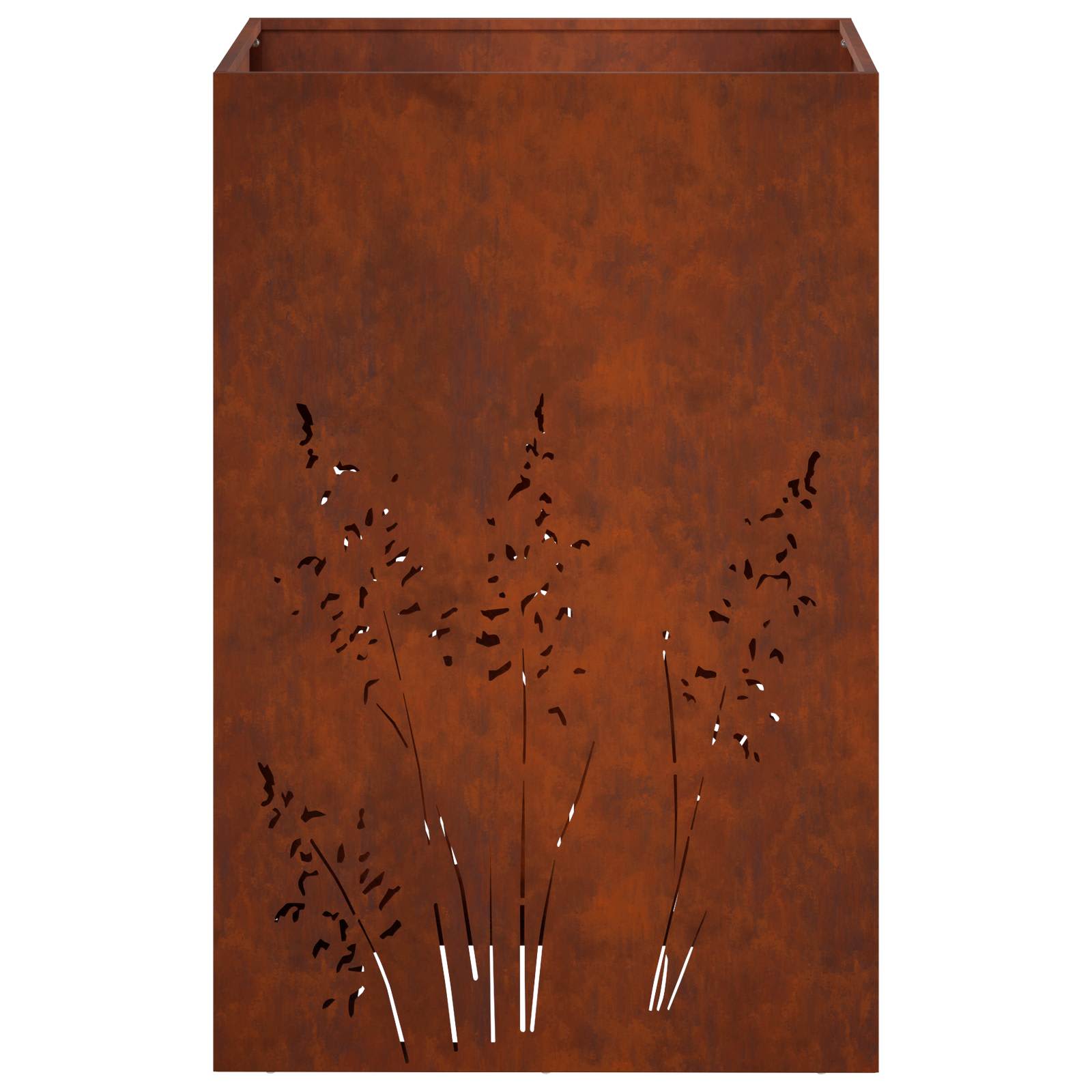 Vaso da giardino 2 pz Ruggine 50 x 50 x 75 cm Acciaio Corten
