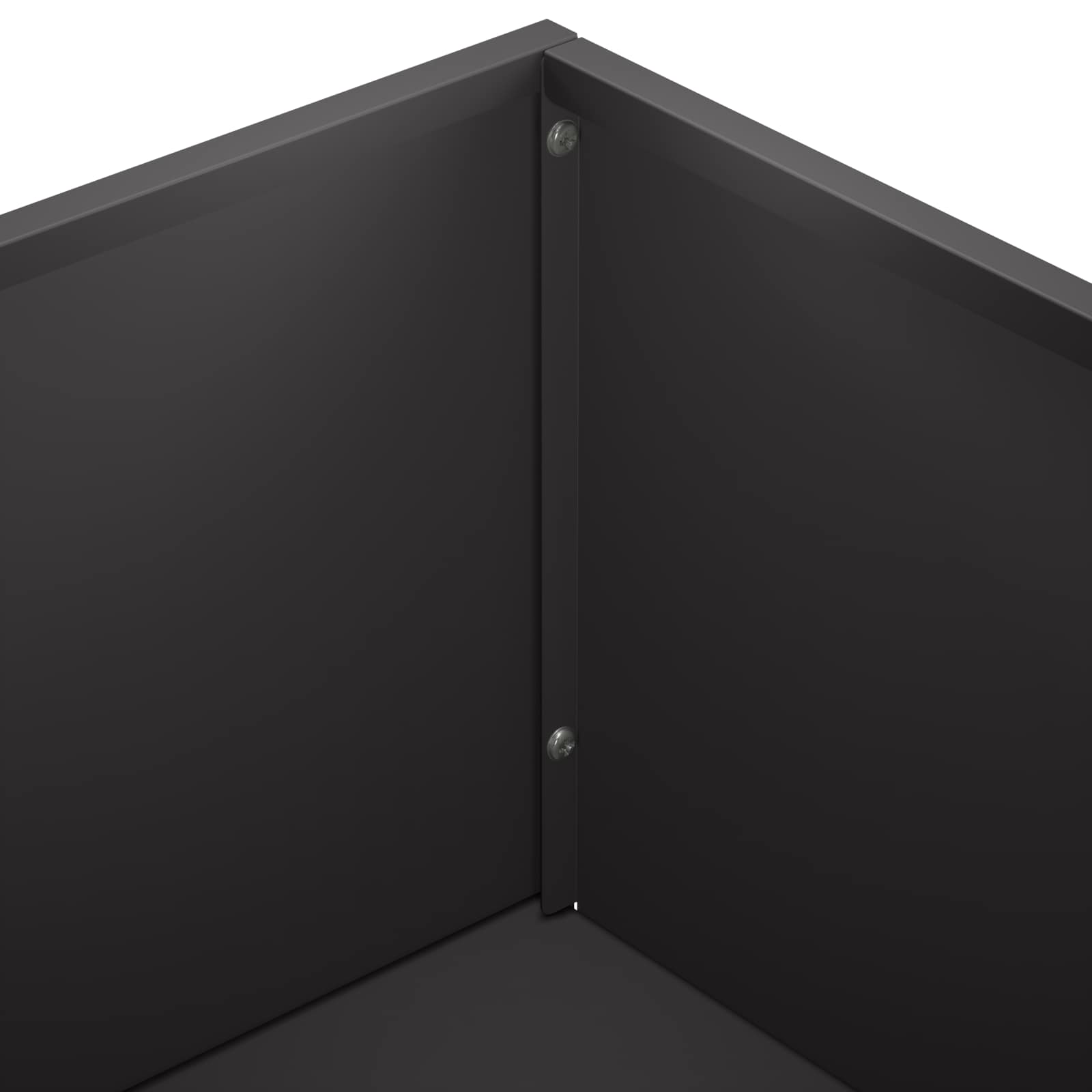 Vaso da giardino 2 pz Nero 50 x 30 x 75 cm