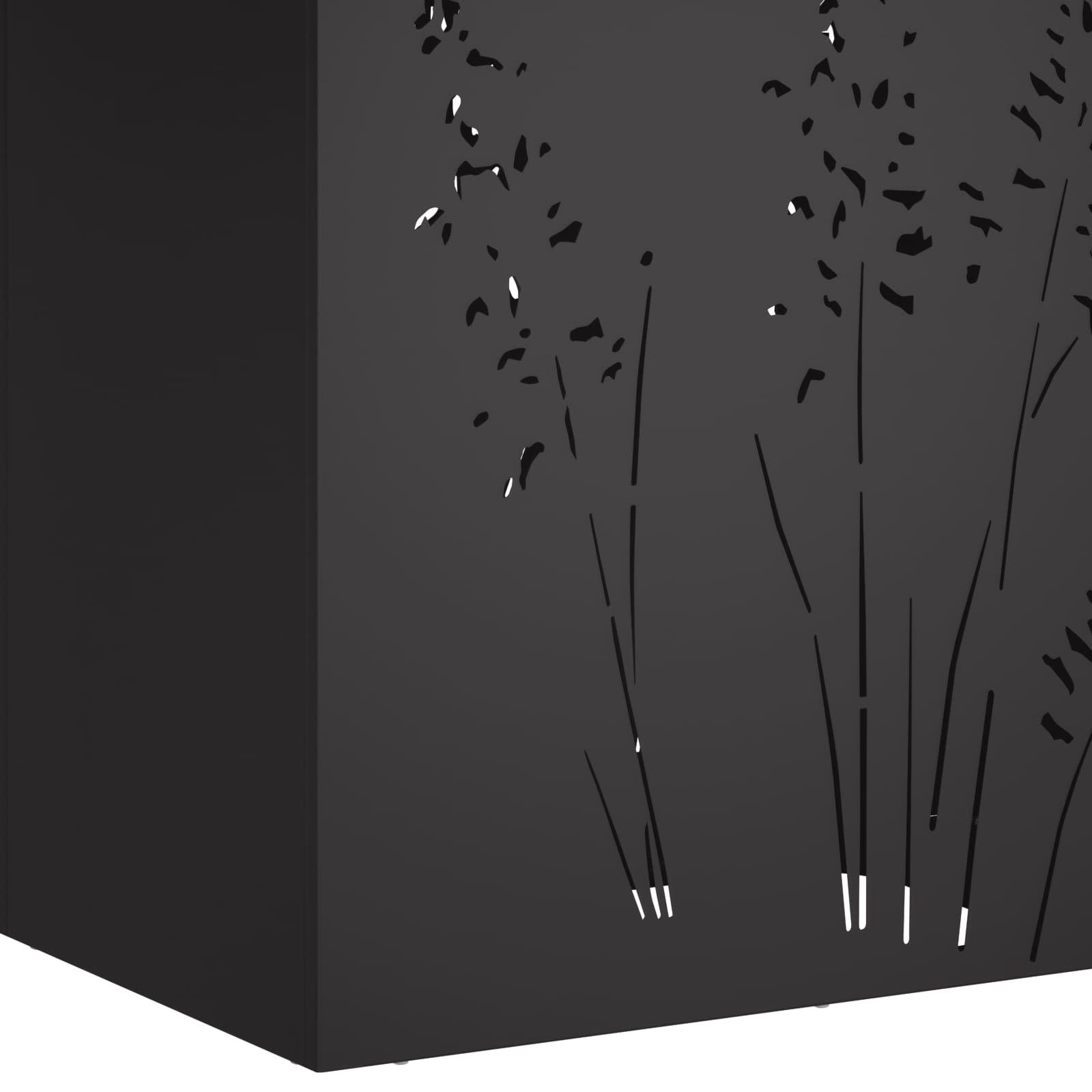 Vaso da giardino 2 pz Nero 50 x 30 x 75 cm