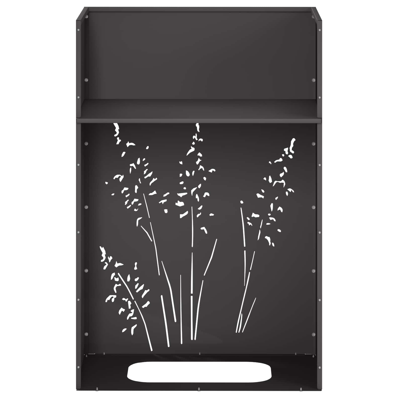 Vaso da giardino 2 pz Nero 50 x 30 x 75 cm