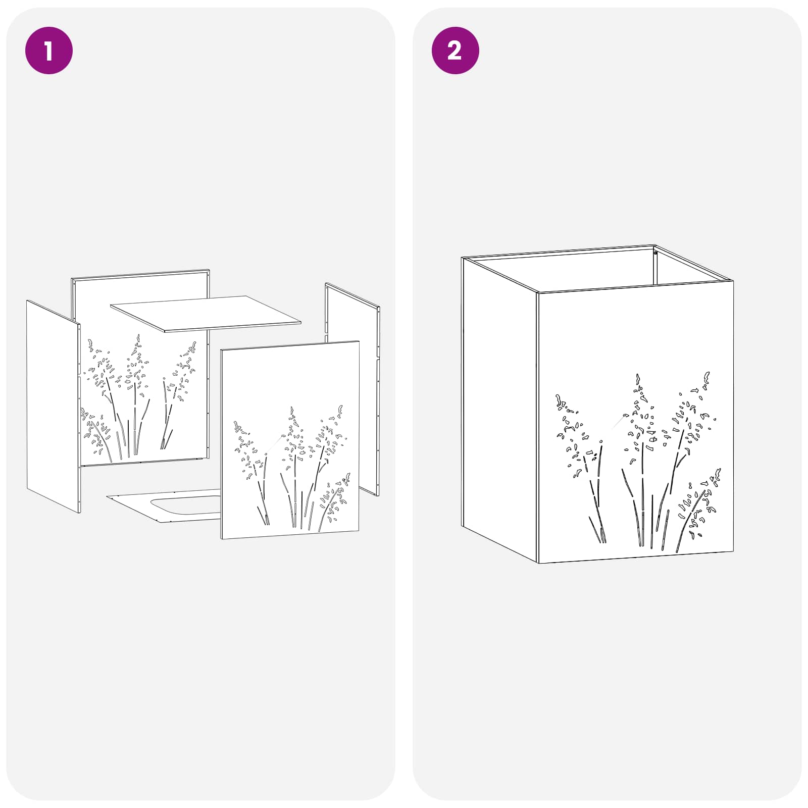 Vaso da giardino Bianco 50 x 30 x 75 cm