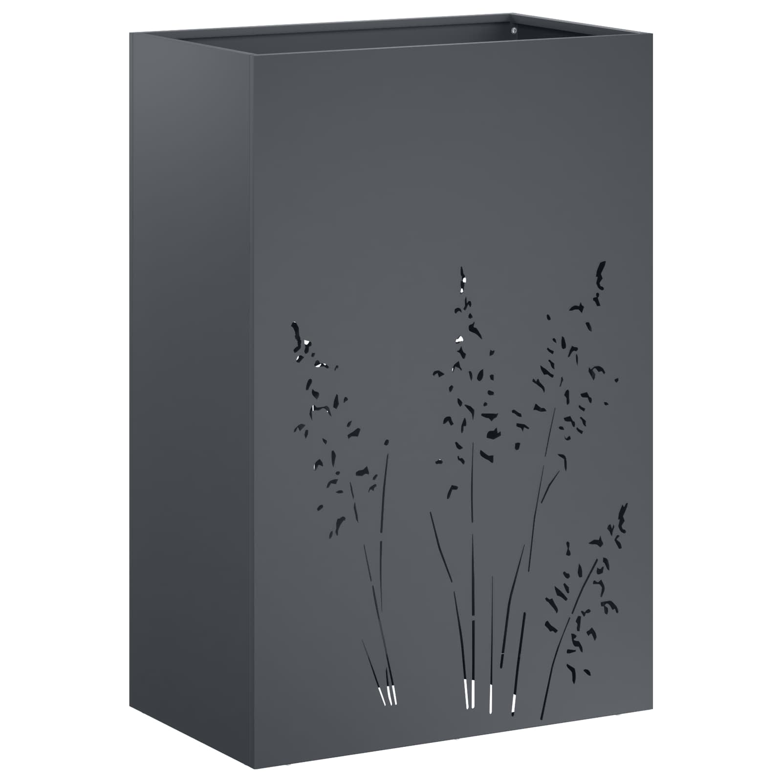 Vaso da giardino Antracite 50 x 30 x 75 cm