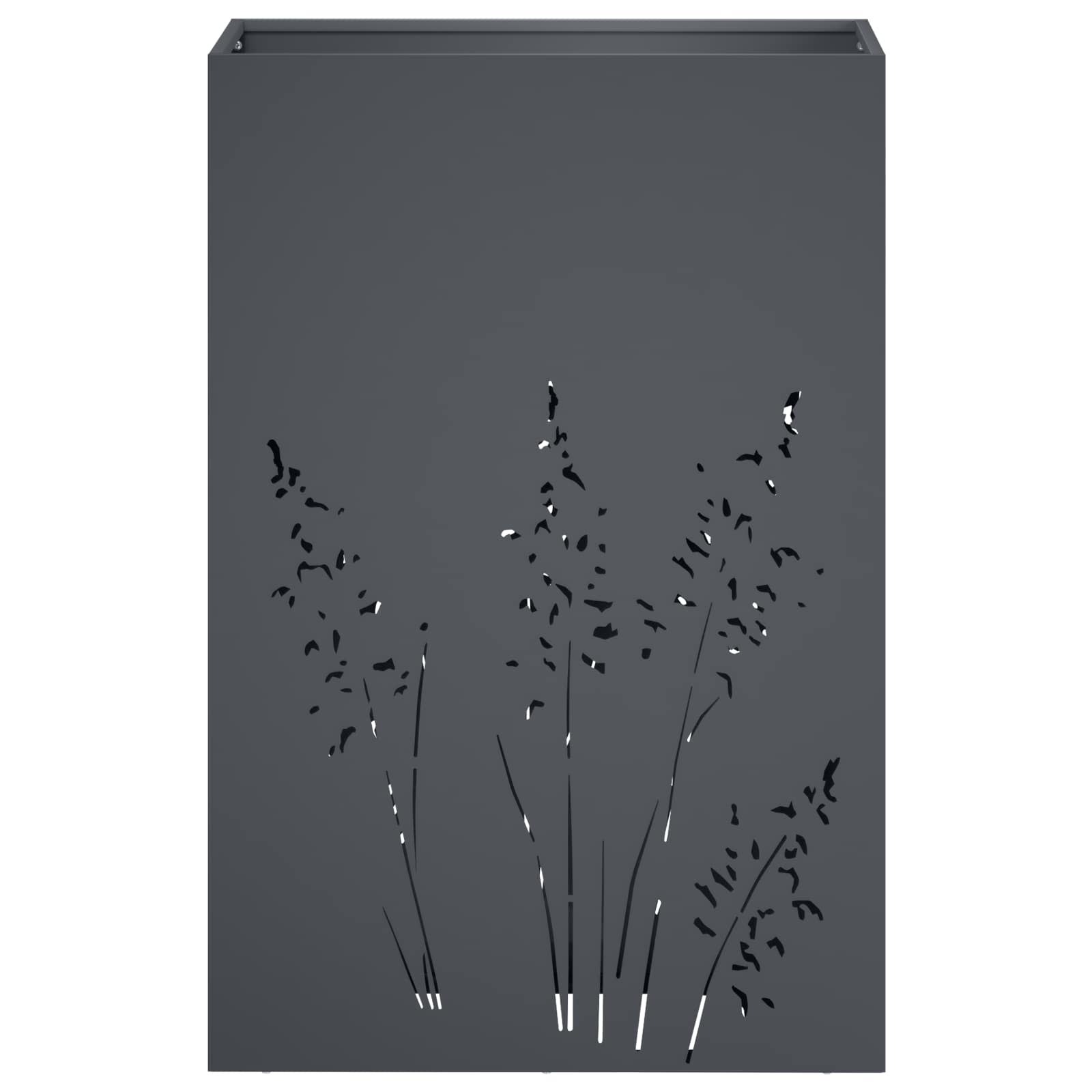 Vaso da giardino 2 pz Antracite 50 x 30 x 75 cm