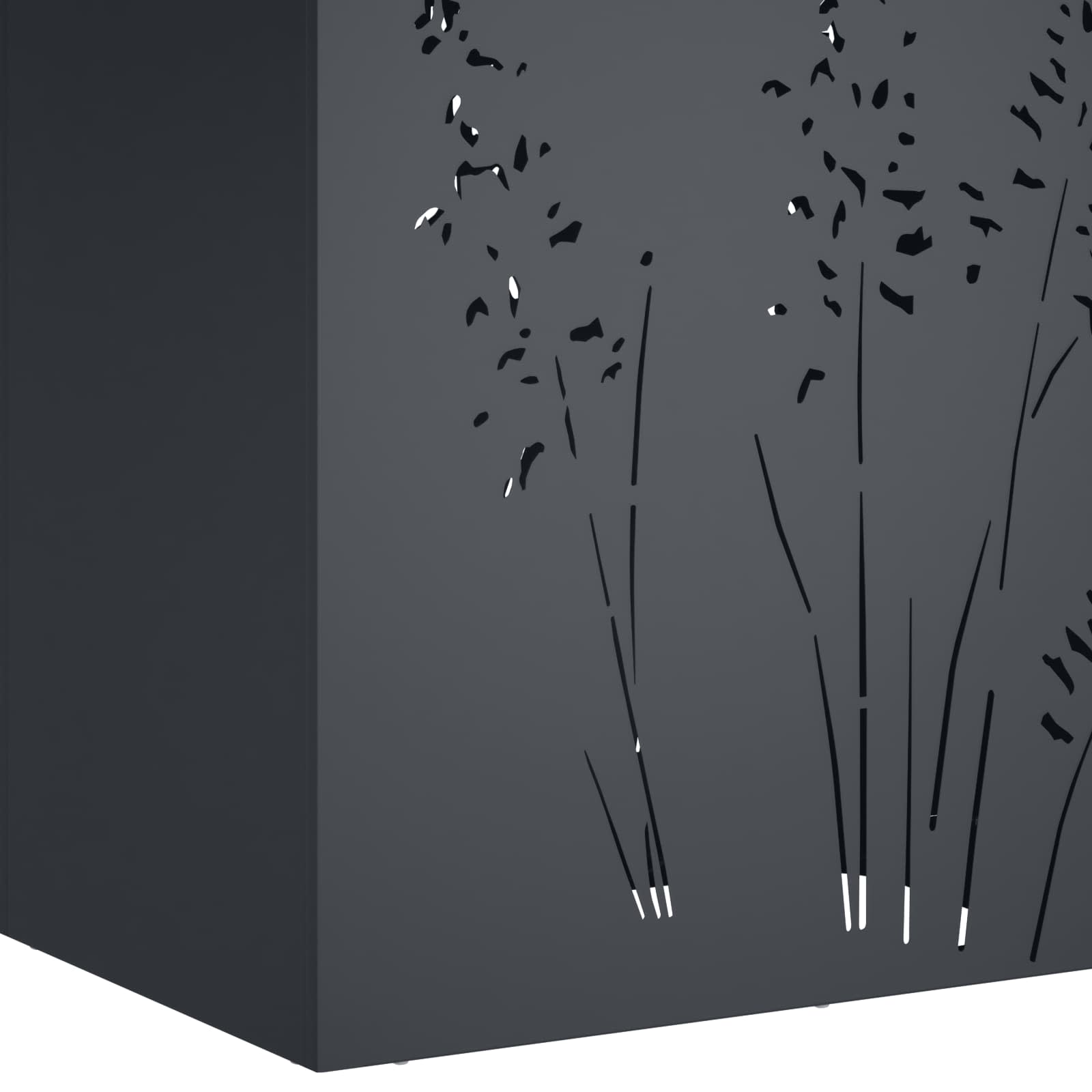 Vaso da giardino 2 pz Antracite 50 x 30 x 75 cm