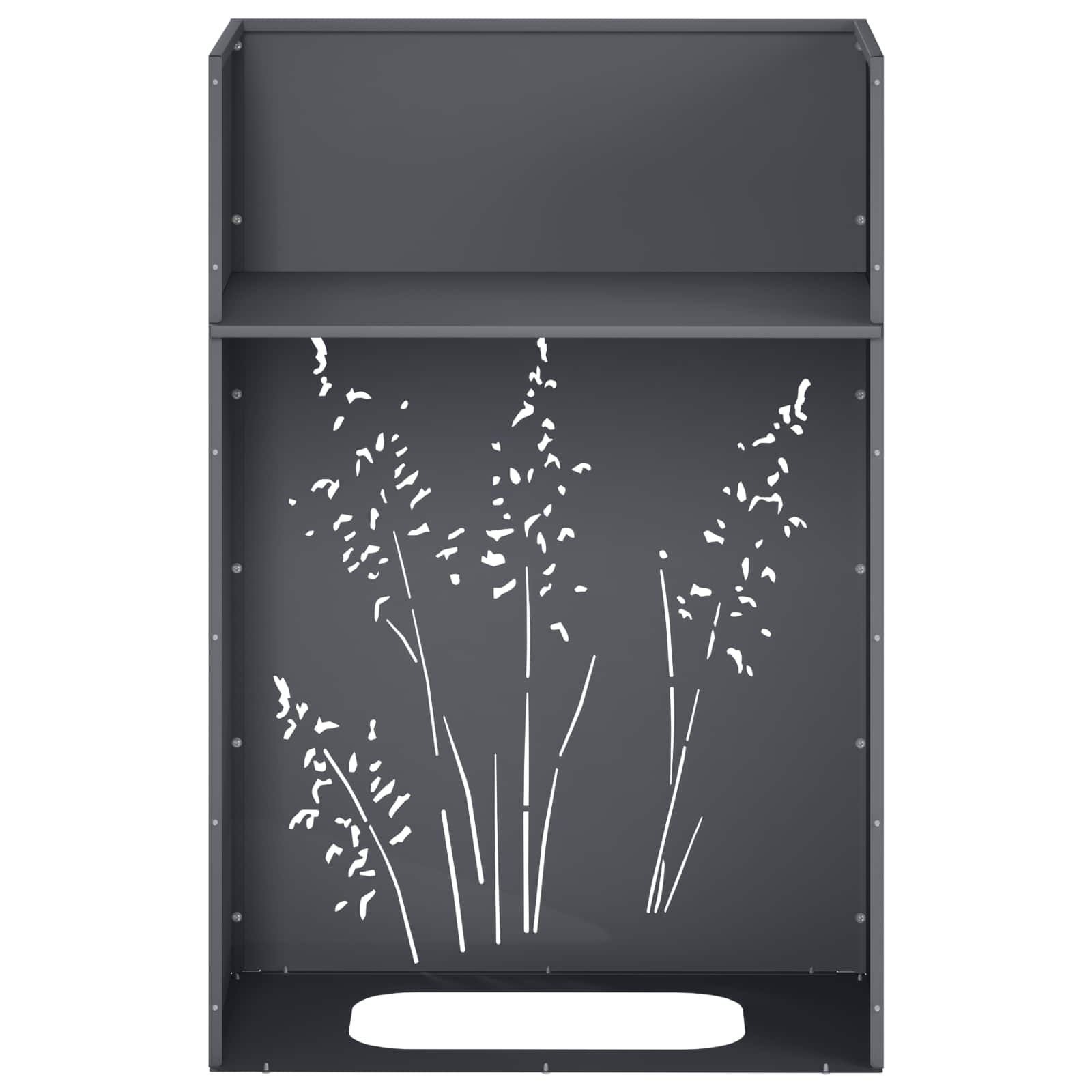 Vaso da giardino 2 pz Antracite 50 x 30 x 75 cm