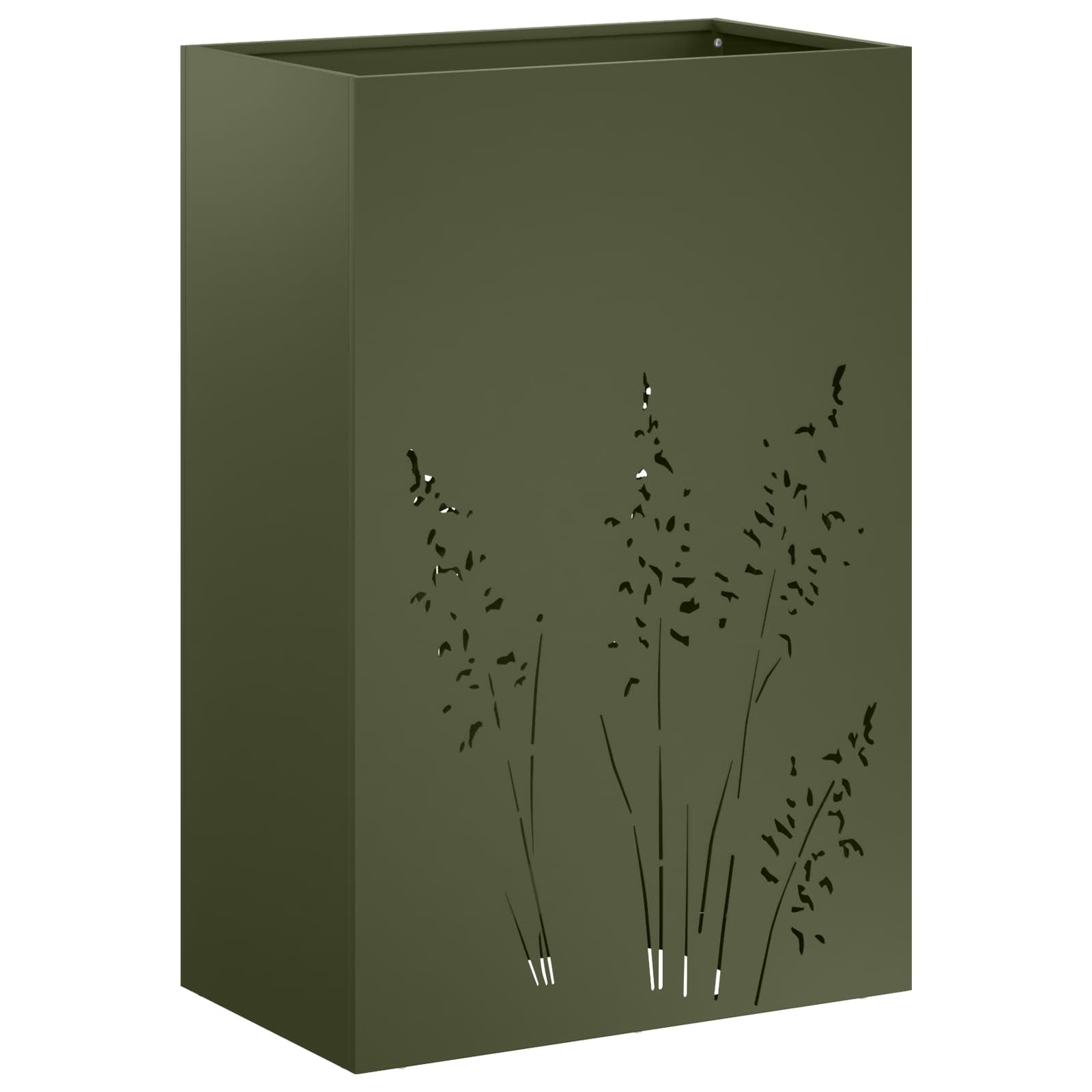 Vaso da giardino 2 pz Verde Oliva 50 x 30 x 75 cm