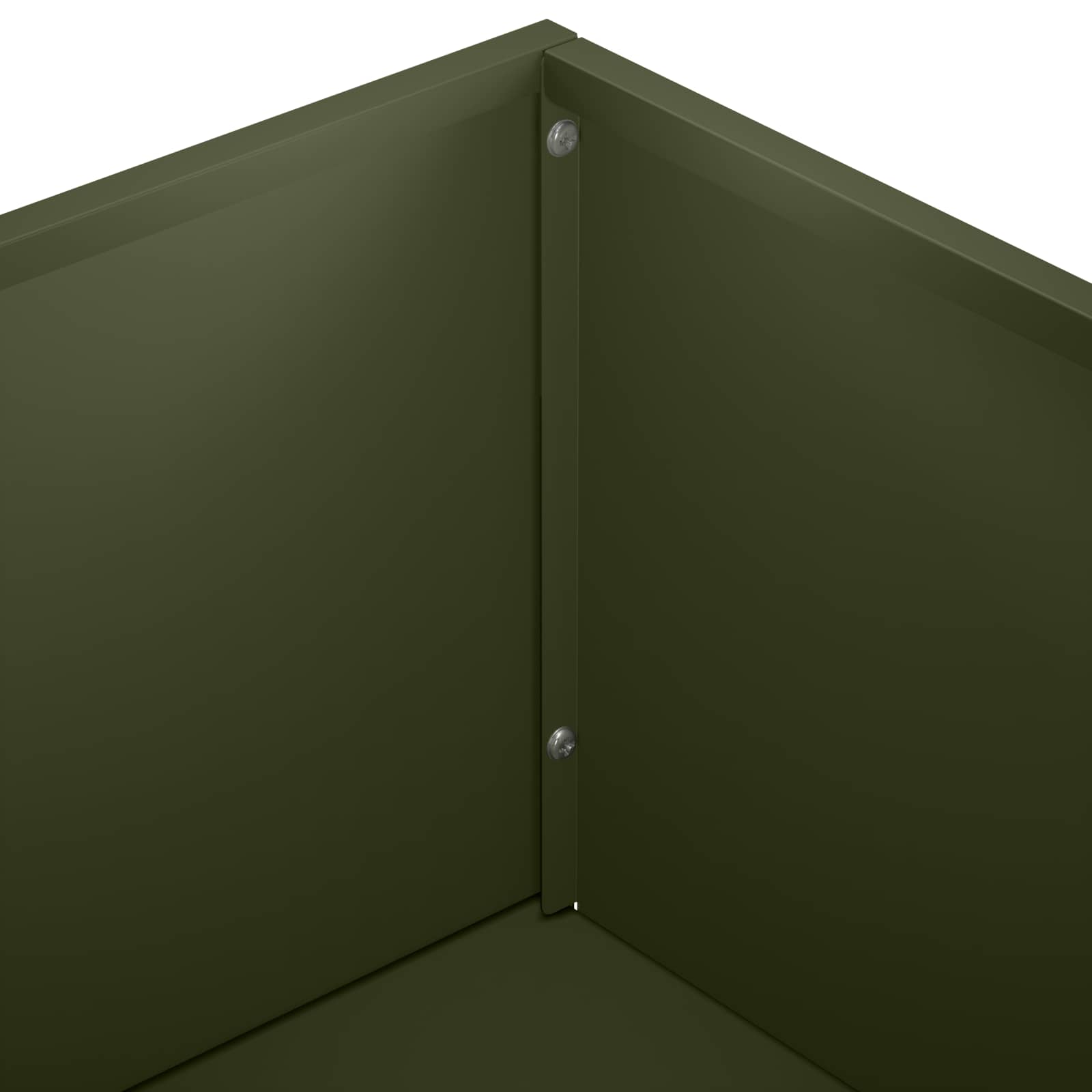 Vaso da giardino 2 pz Verde Oliva 50 x 30 x 75 cm