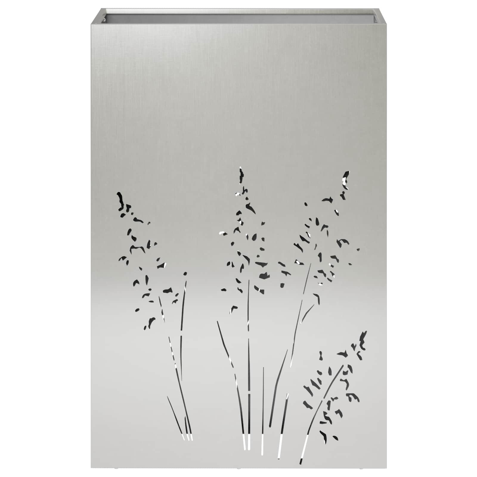 Vaso da giardino Argento 50 x 30 x 75 cm Acciaio Inox