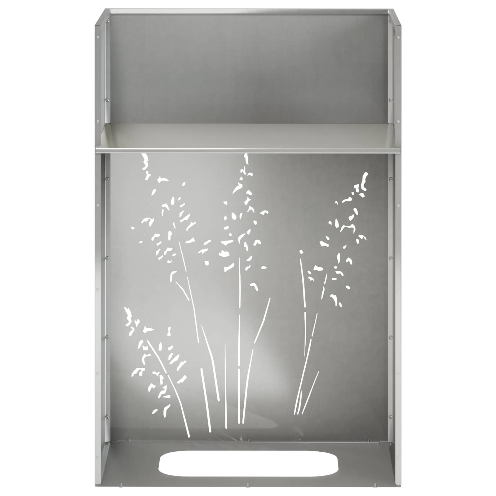 Vaso da giardino 2 pz Argento 50 x 30 x 75 cm Acciaio Inox