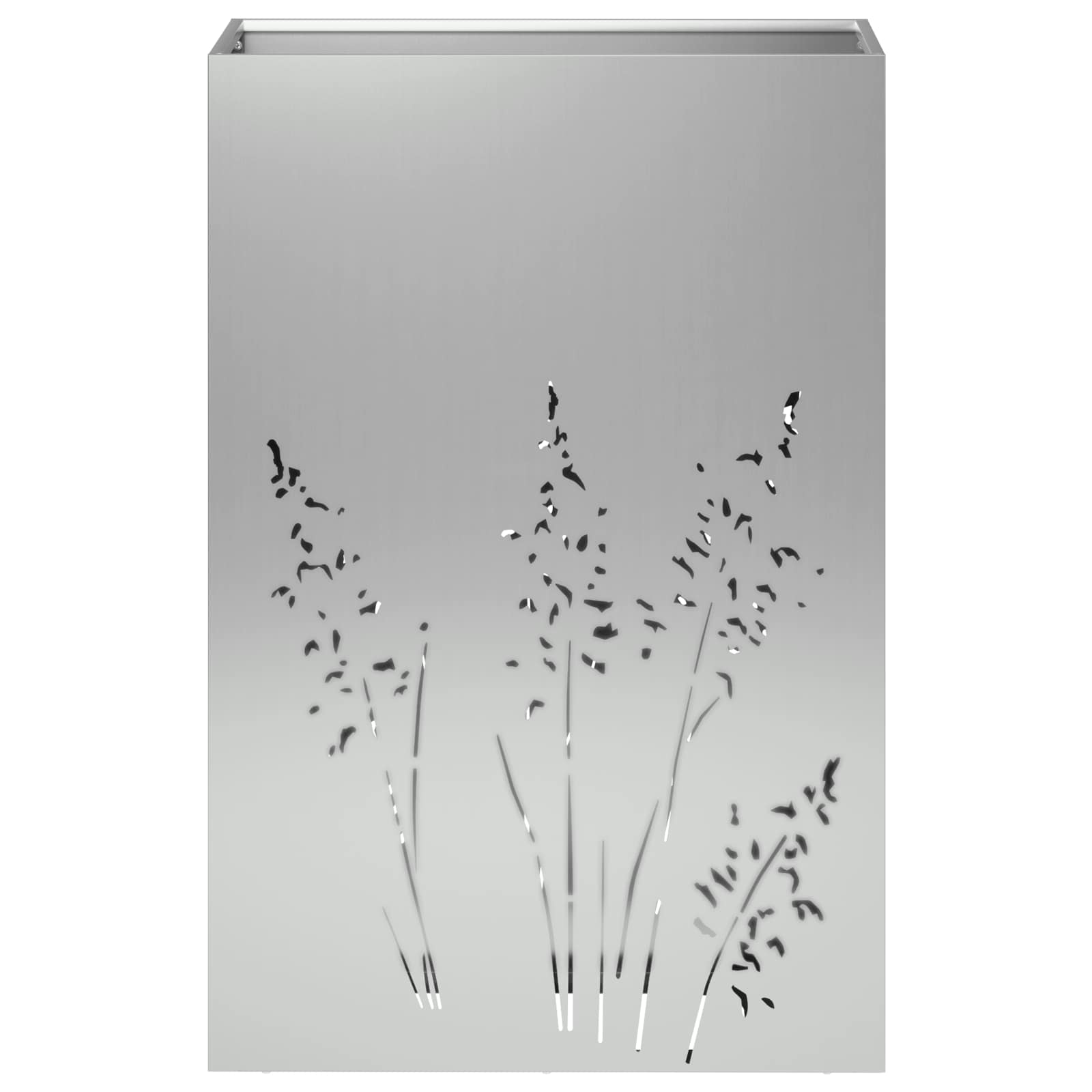 Vaso da giardino Argento 50 x 30 x 75 cm Acciaio zincato