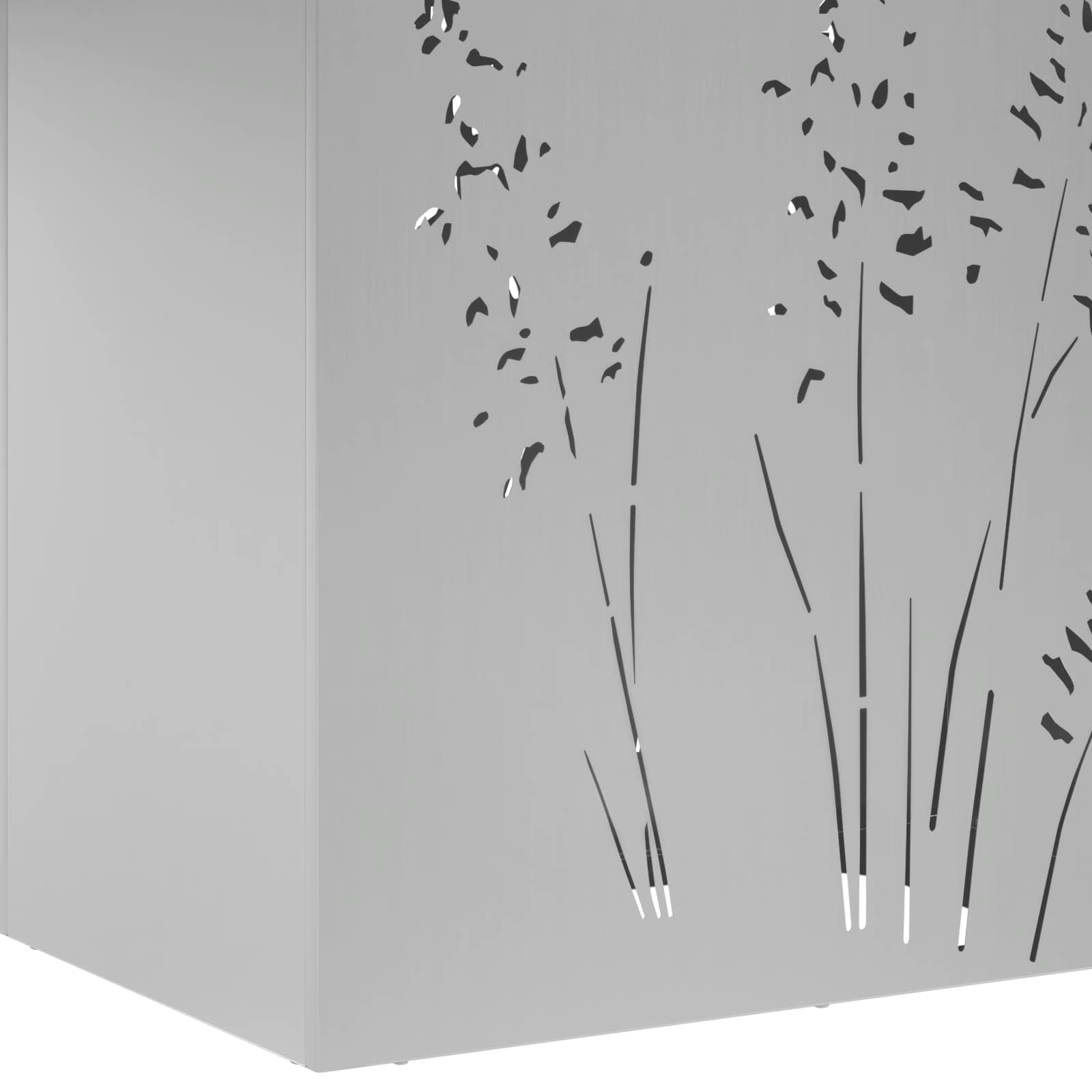 Vaso da giardino 2 pz Argento 50 x 30 x 75 cm Acciaio zincato