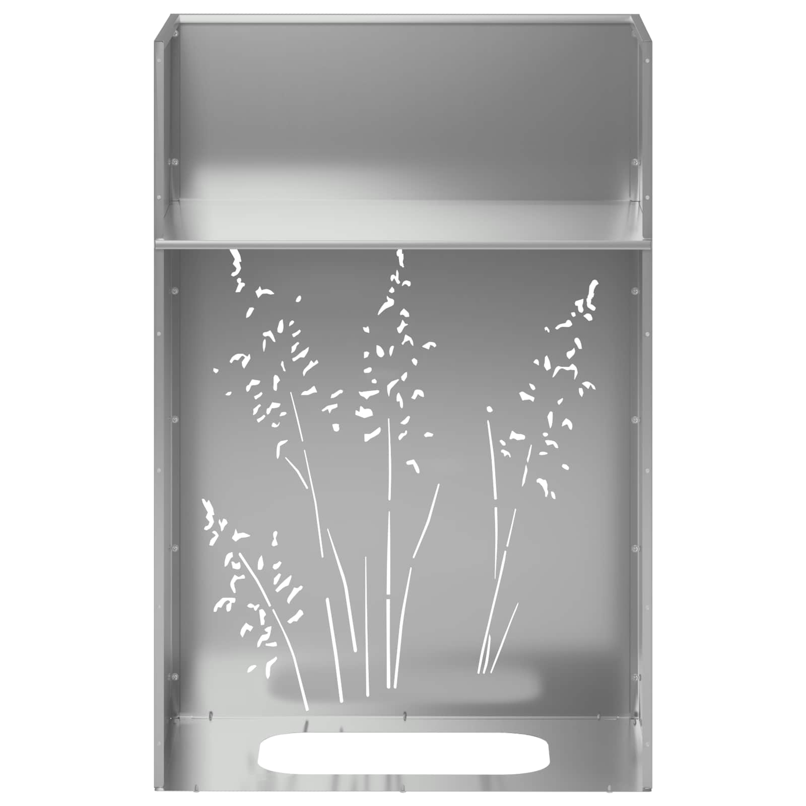 Vaso da giardino 2 pz Argento 50 x 30 x 75 cm Acciaio zincato
