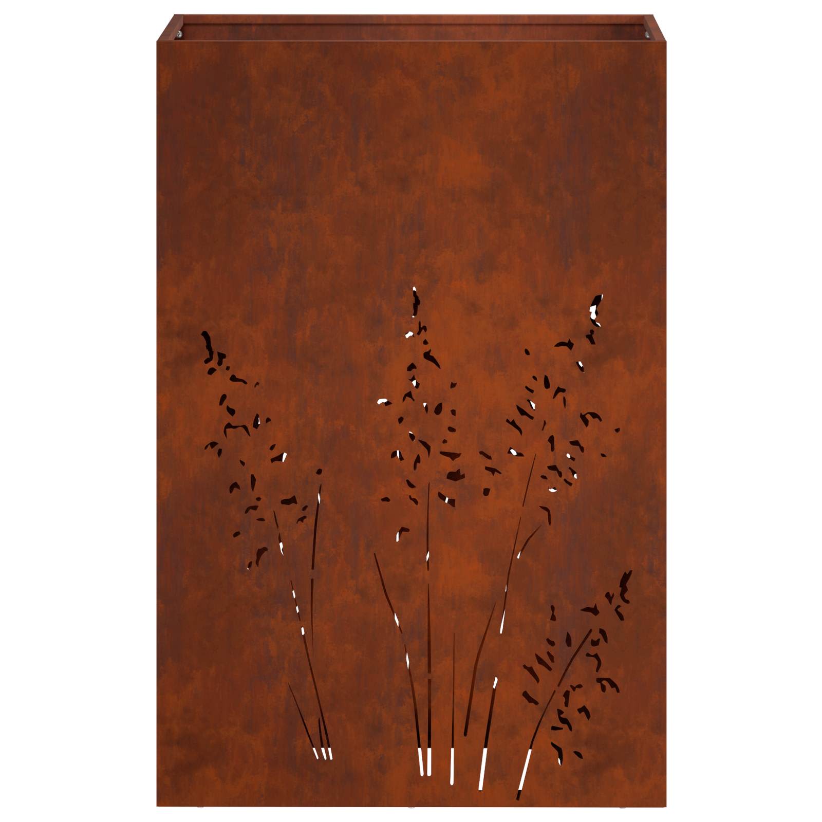 Vaso da giardino 2 pz Ruggine 50 x 30 x 75 cm Acciaio Corten