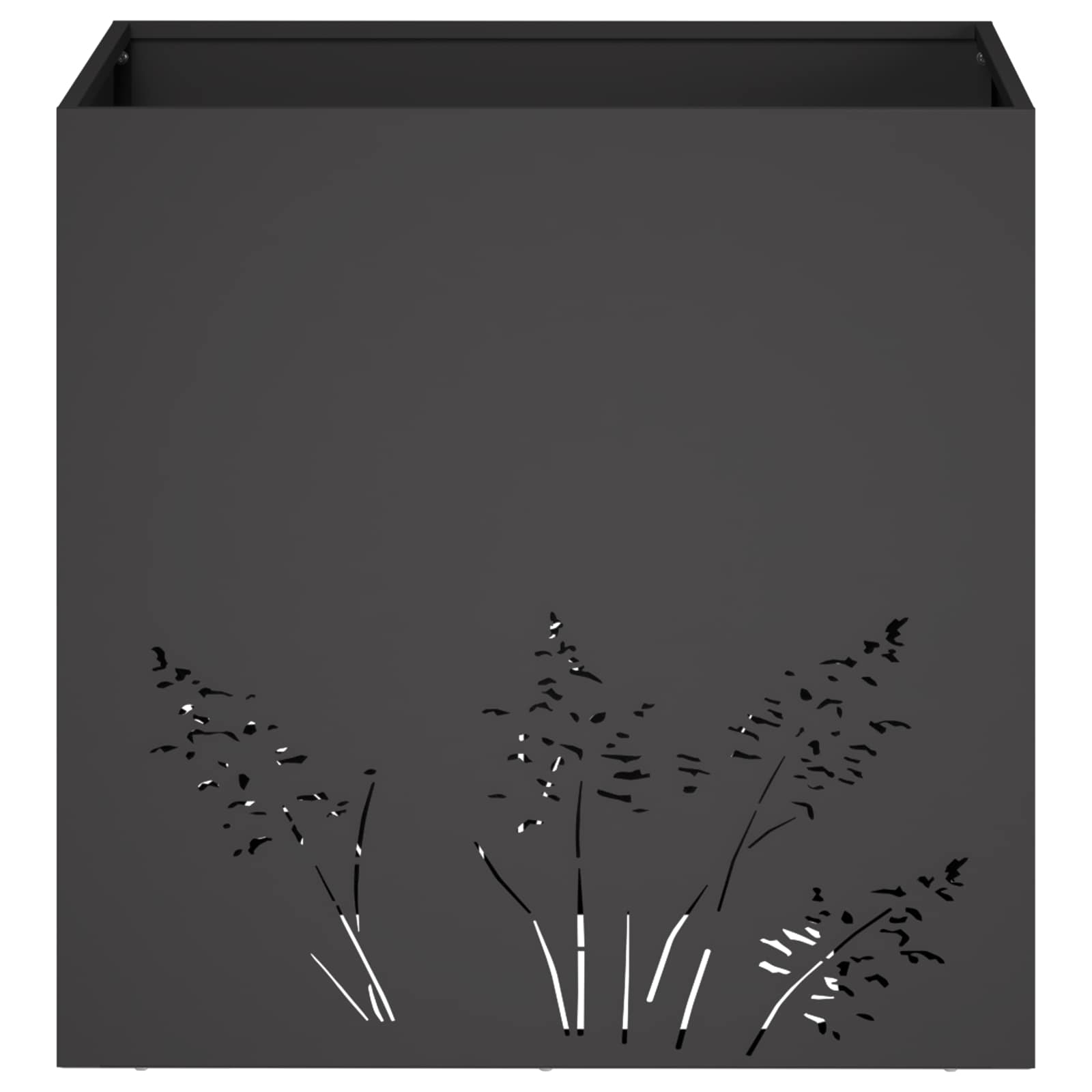 Vaso da giardino 2 pz Nero 50 x 50 x 49 cm