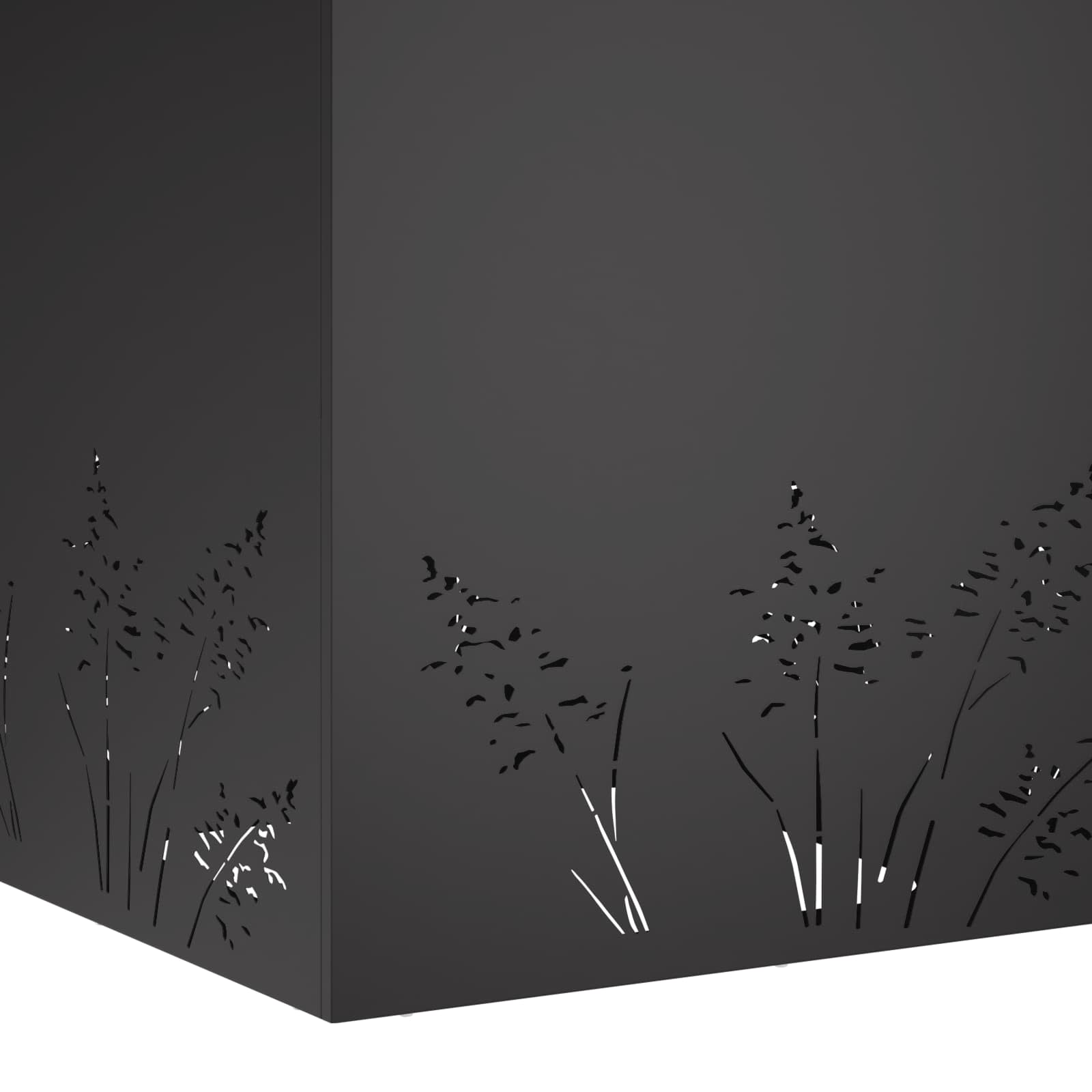 Vaso da giardino 2 pz Nero 50 x 50 x 49 cm