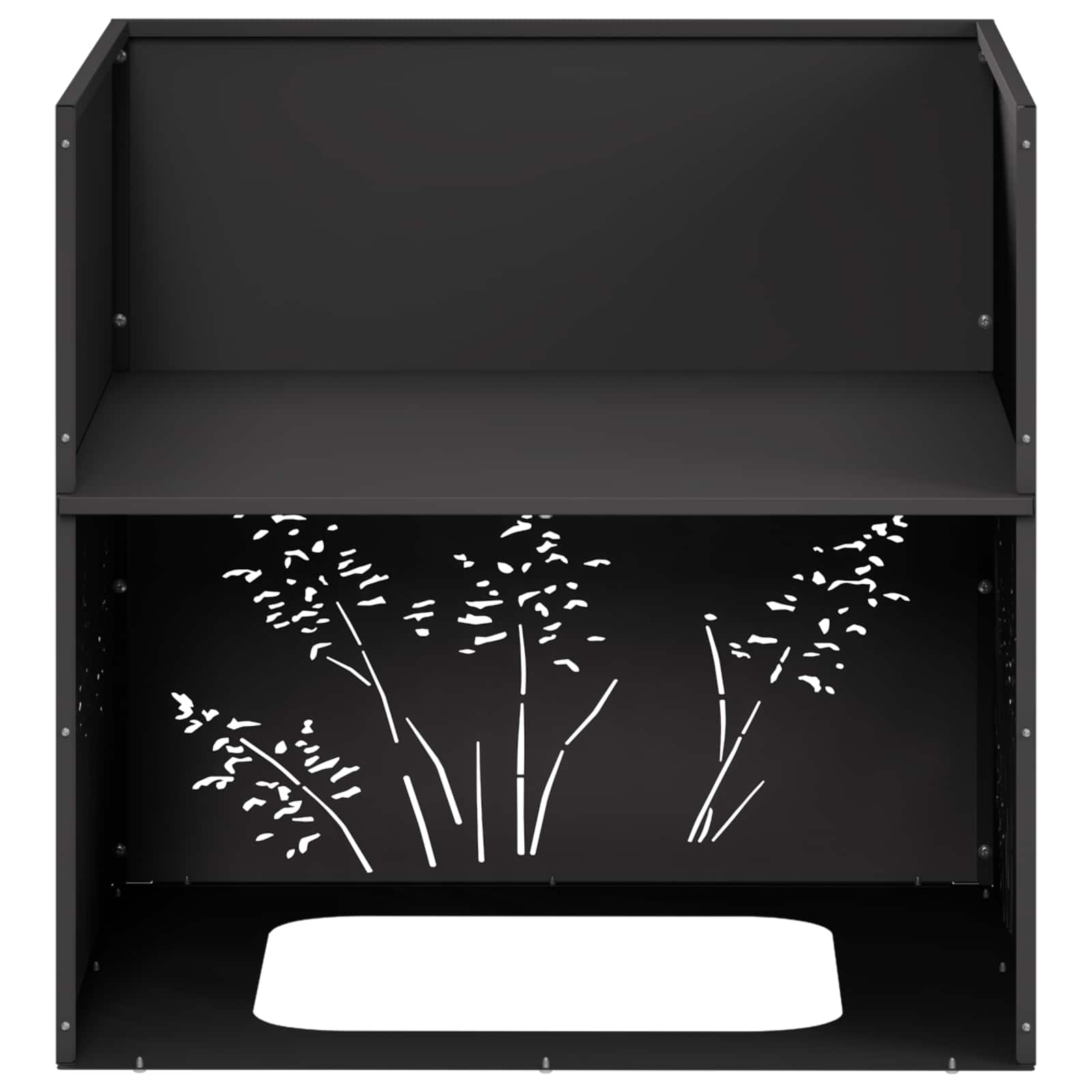 Vaso da giardino 2 pz Nero 50 x 50 x 49 cm