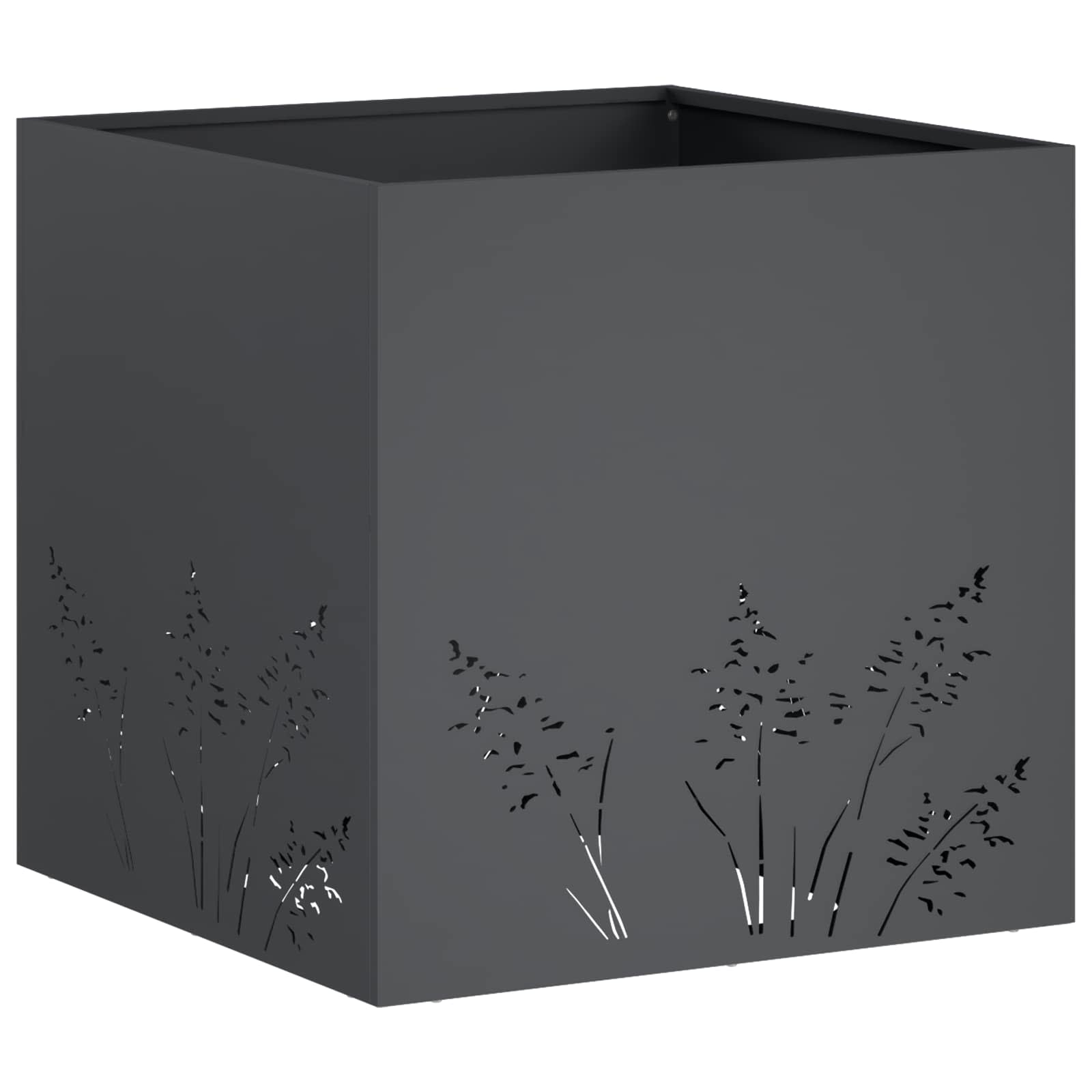 Vaso da giardino 2 pz Antracite 50 x 50 x 49 cm
