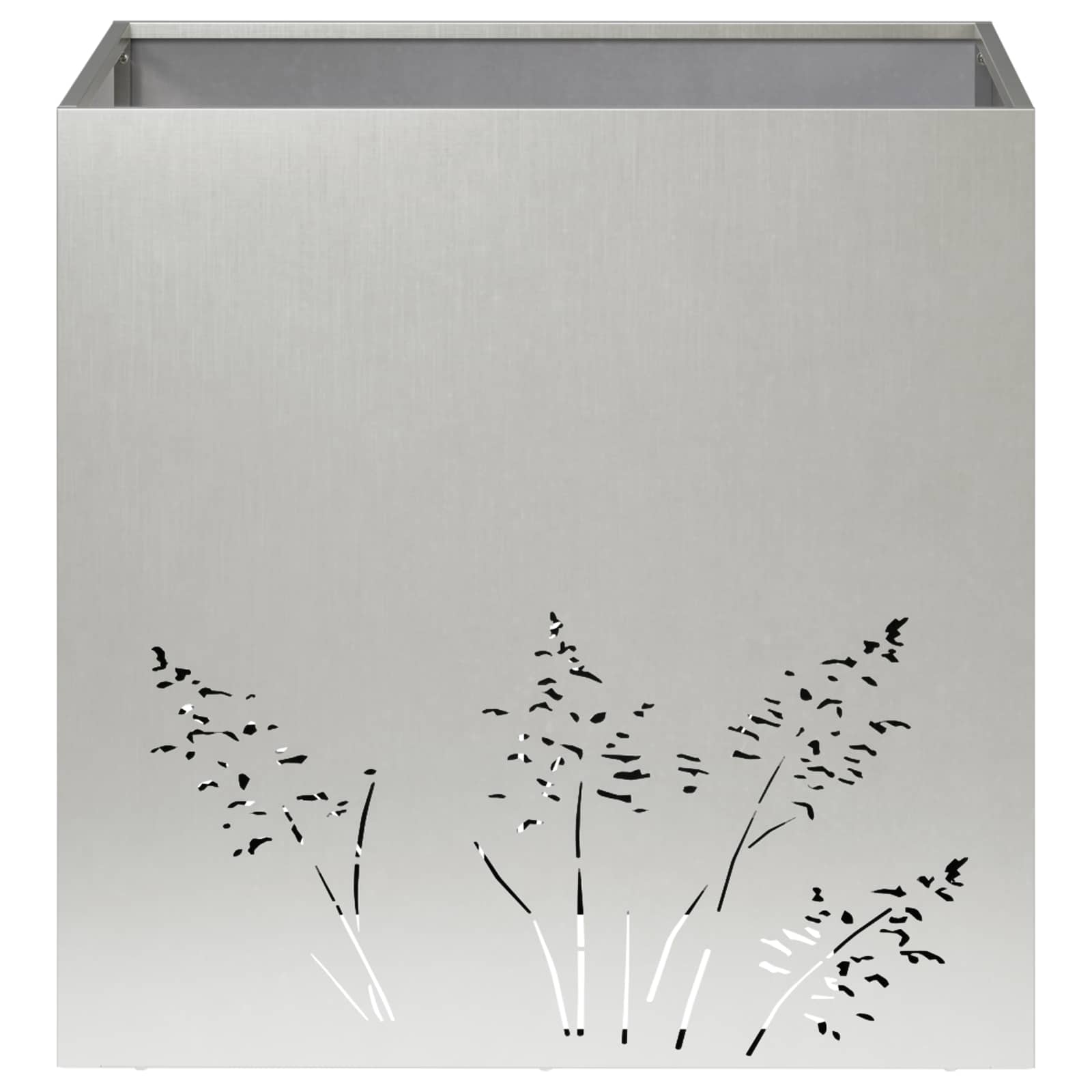Vaso da giardino Argento 50 x 50 x 49 cm Acciaio Inox