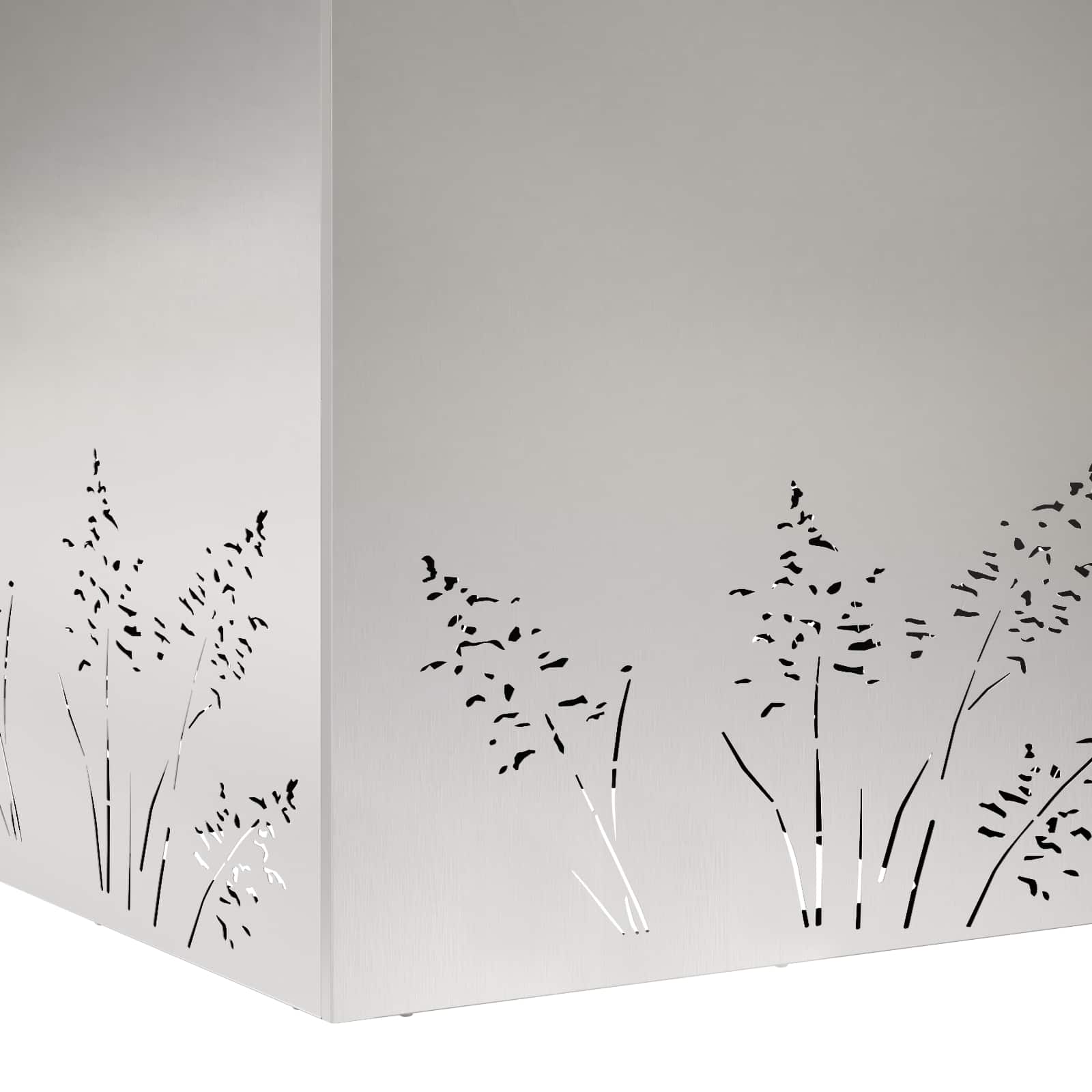 Vaso da giardino Argento 50 x 50 x 49 cm Acciaio Inox
