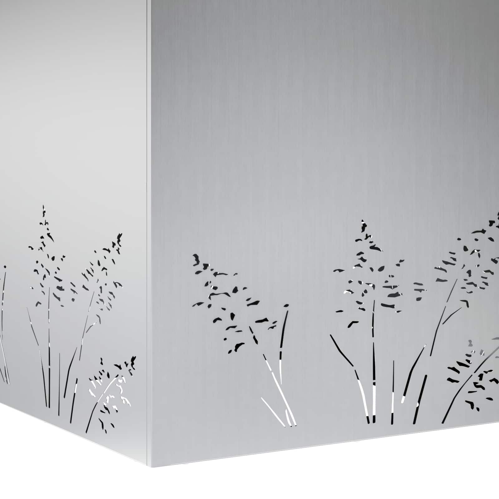 Vaso da giardino Argento 50 x 50 x 49 cm Acciaio zincato