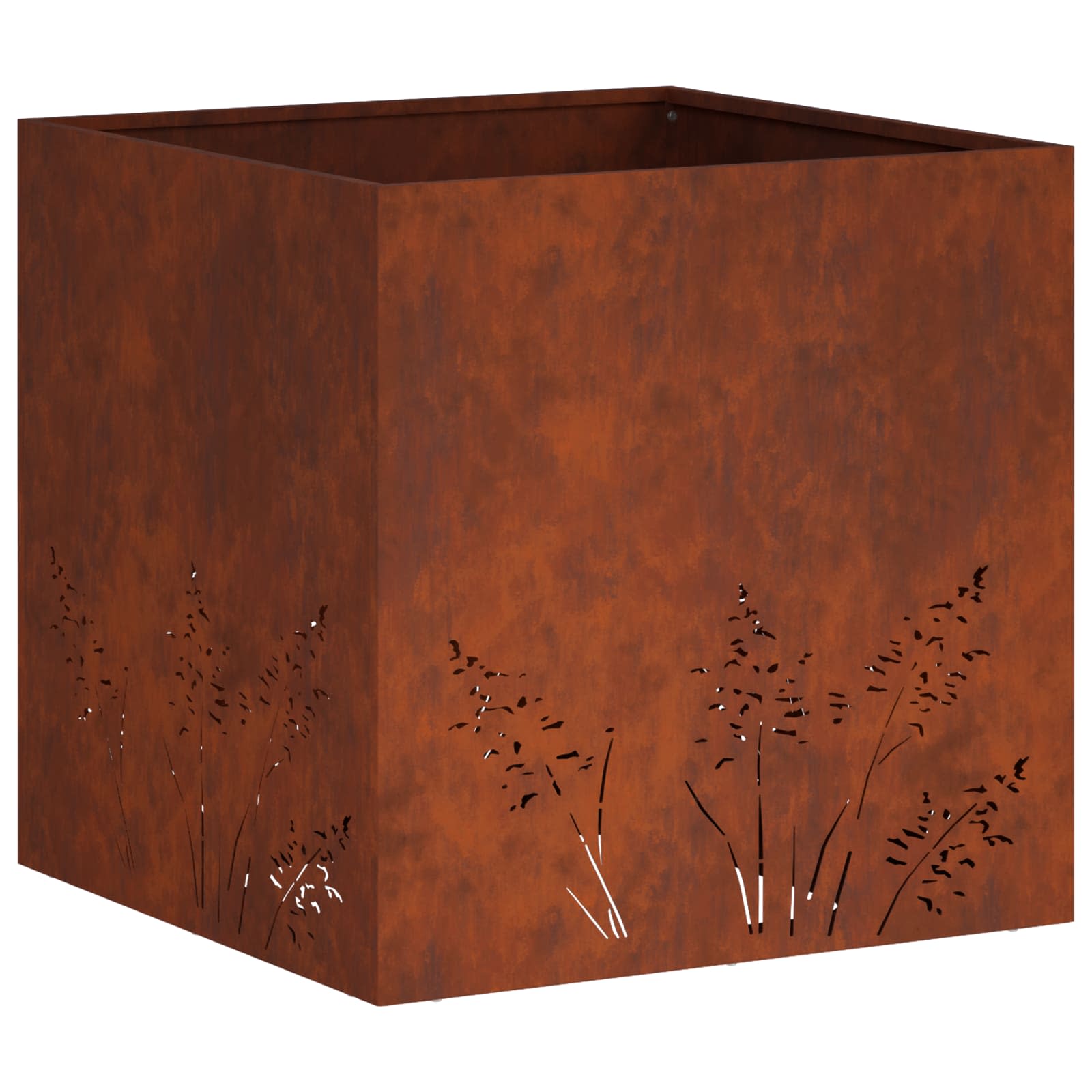 Vaso da giardino Ruggine 50 x 50 x 49 cm Acciaio Corten