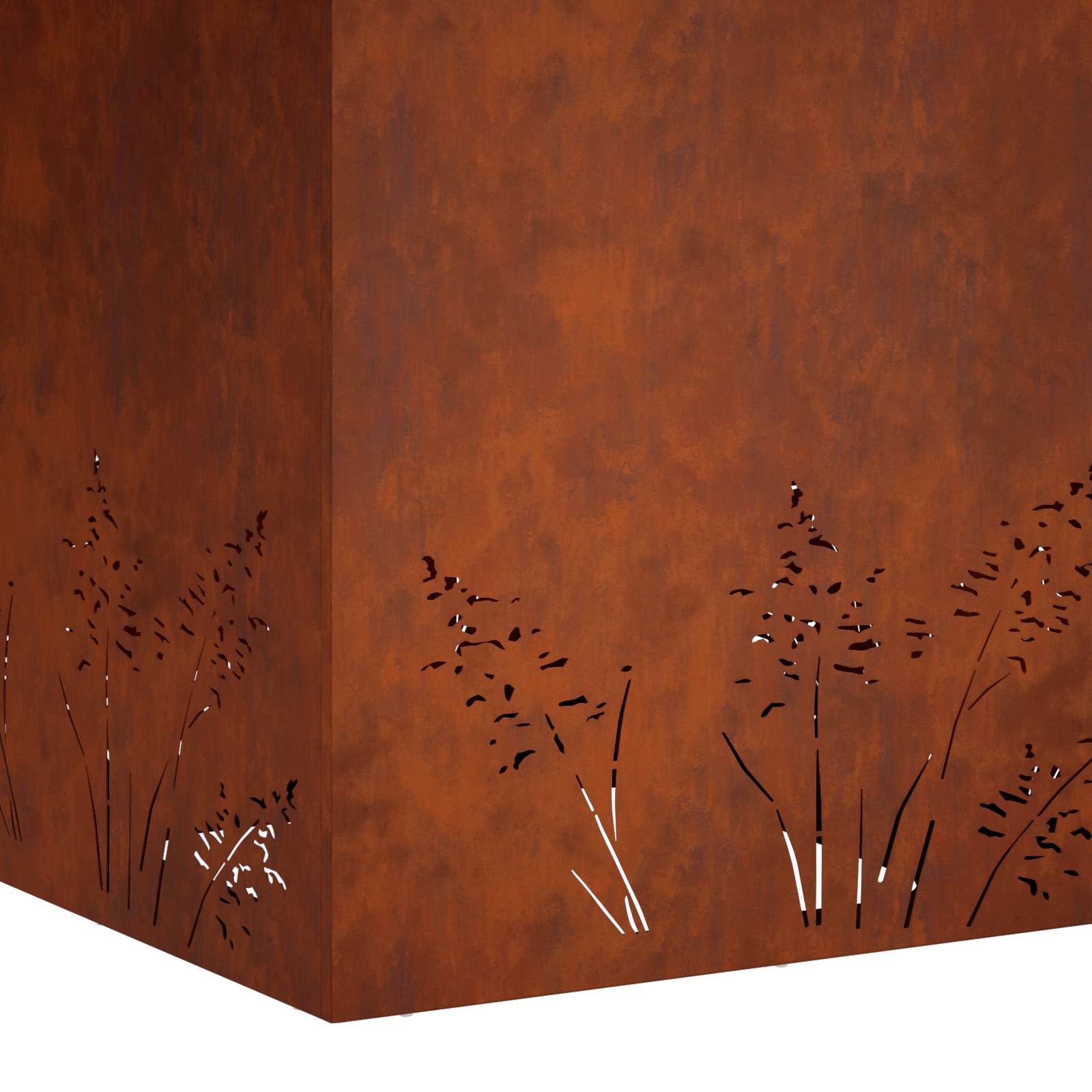 Vaso da giardino Ruggine 50 x 50 x 49 cm Acciaio Corten