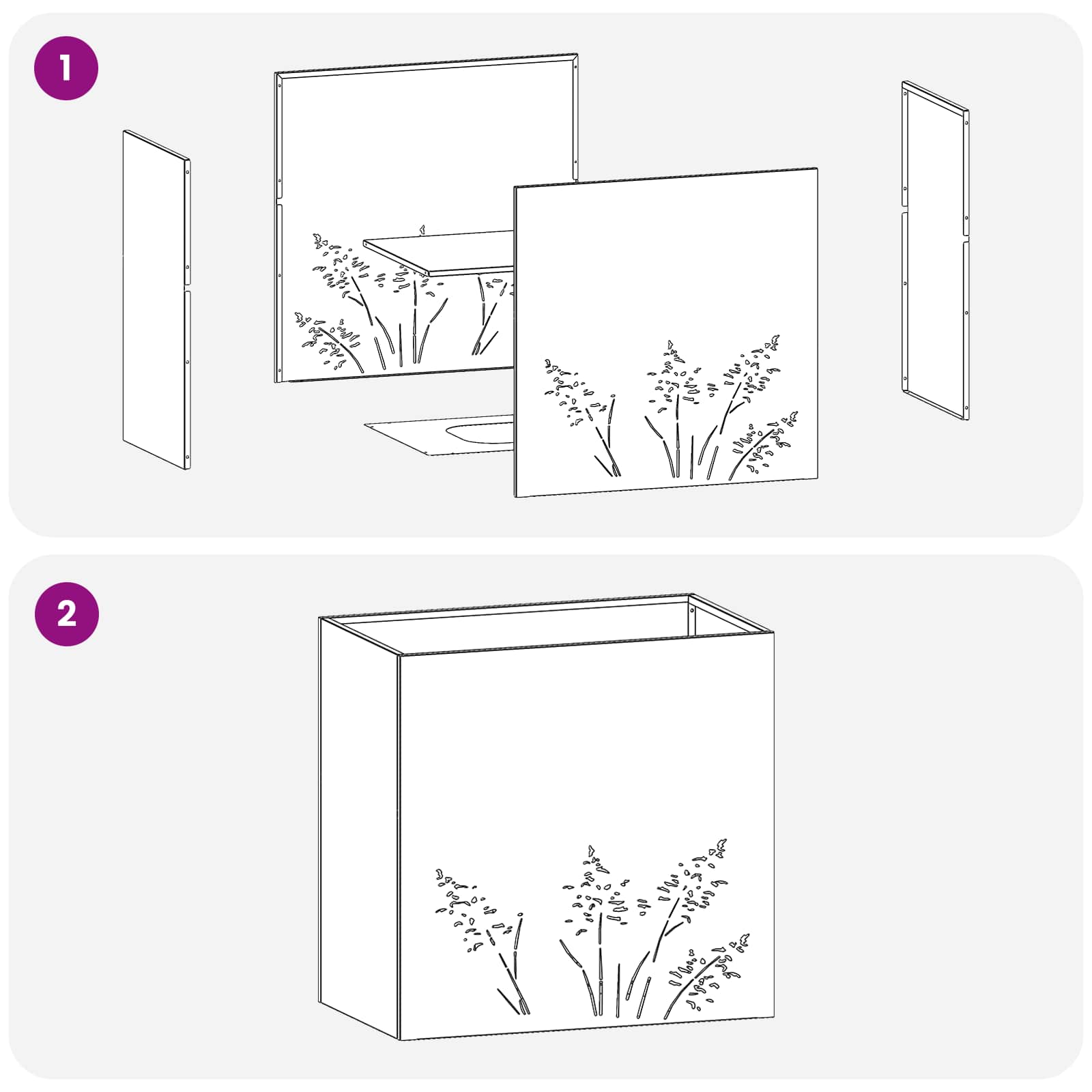 Vaso da giardino Bianco 50 x 30 x 49 cm