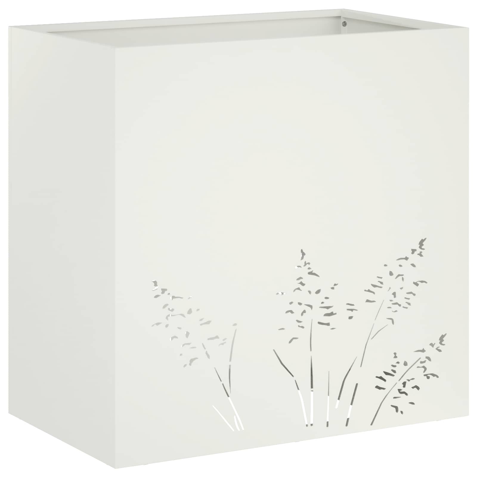 Vaso da giardino 2 pz Bianco 50 x 30 x 49 cm