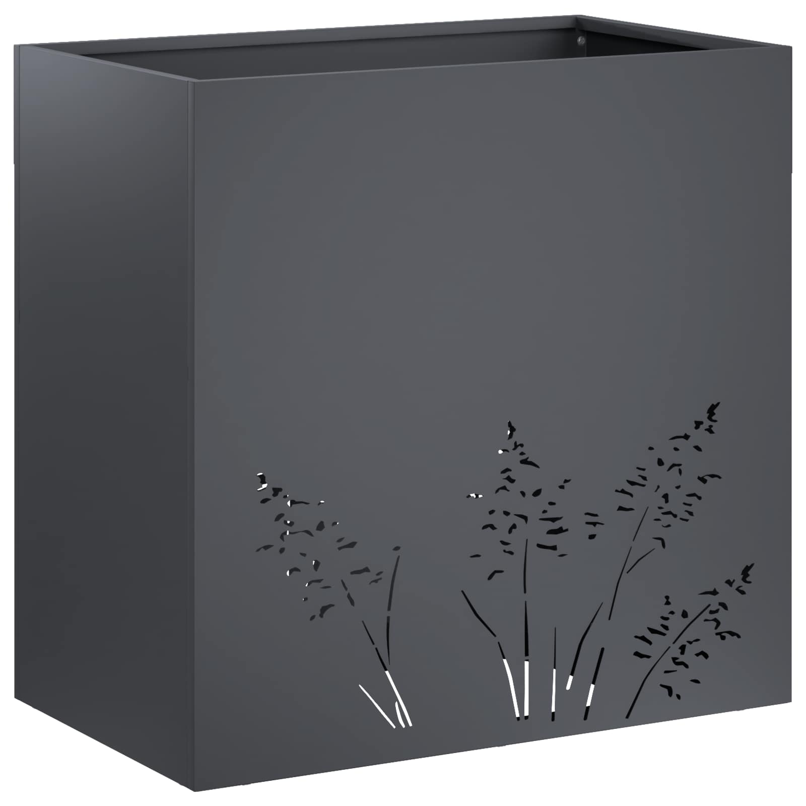 Vaso da giardino 2 pz Antracite 50 x 30 x 49 cm