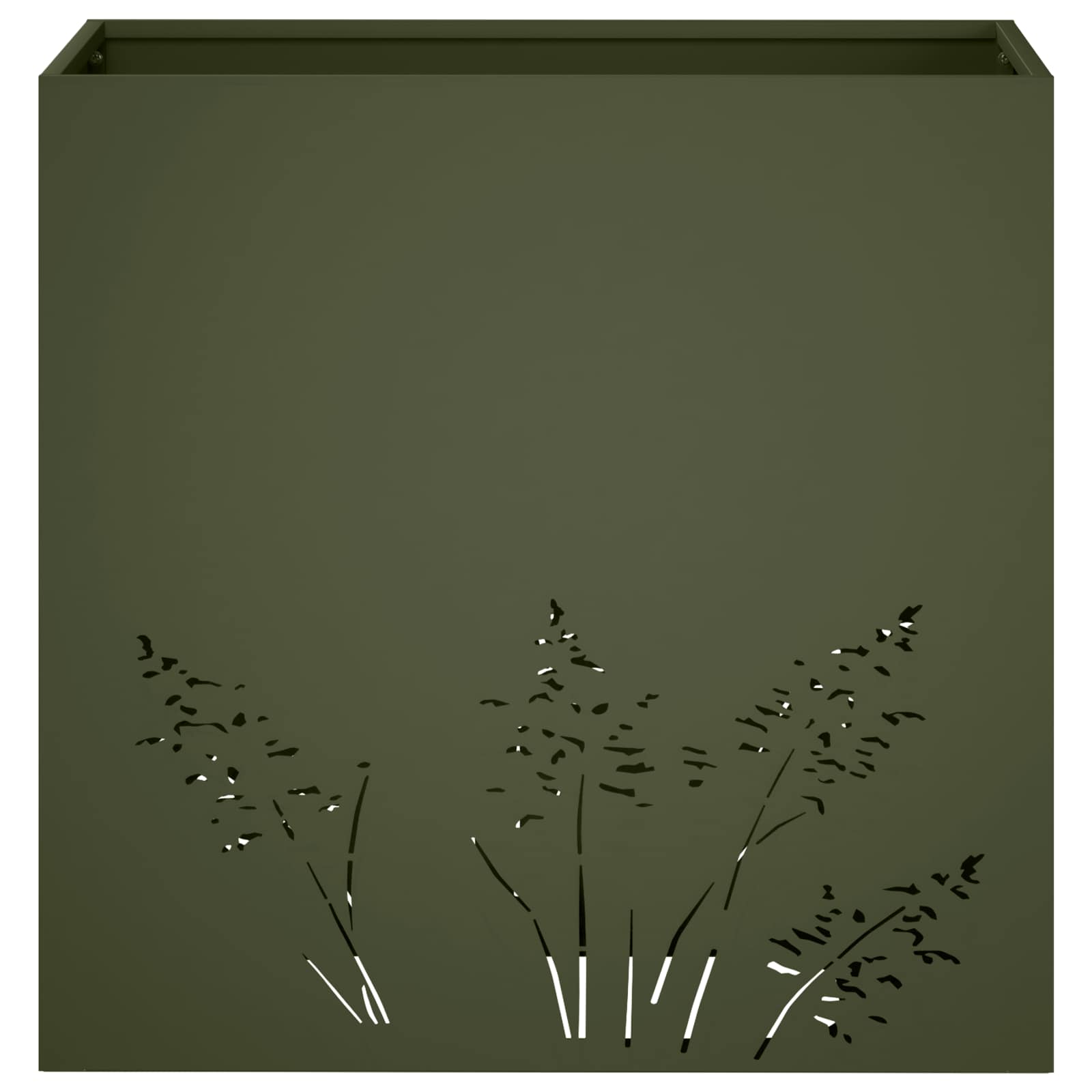 Vaso da giardino 2 pz Verde Oliva 50 x 30 x 49 cm