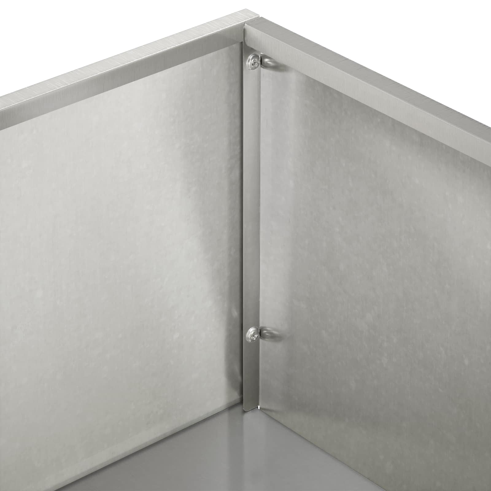 Vaso da giardino 2 pz Argento 50 x 30 x 49 cm Acciaio Inox