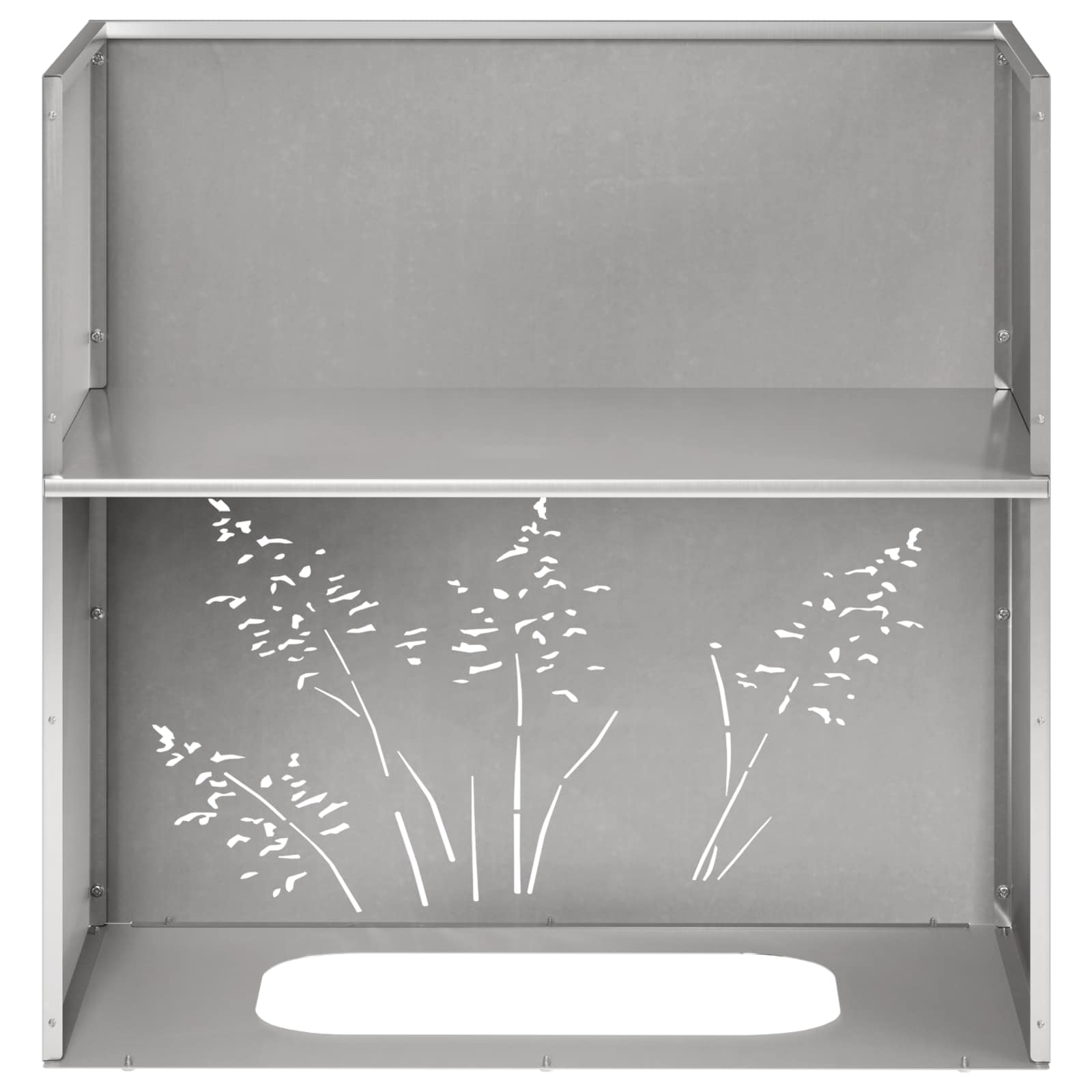 Vaso da giardino 2 pz Argento 50 x 30 x 49 cm Acciaio Inox