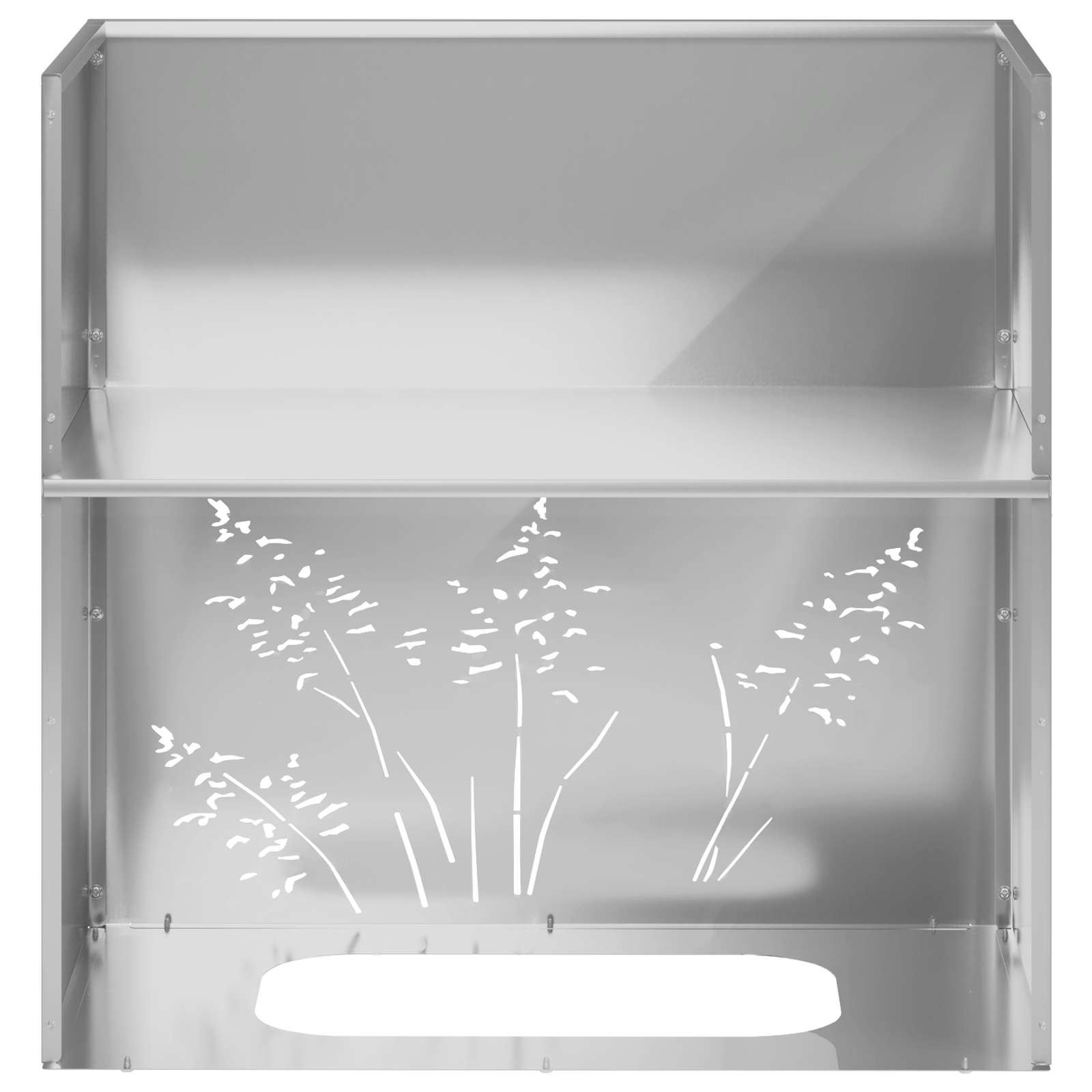 Vaso da giardino Argento 50 x 30 x 49 cm Acciaio zincato