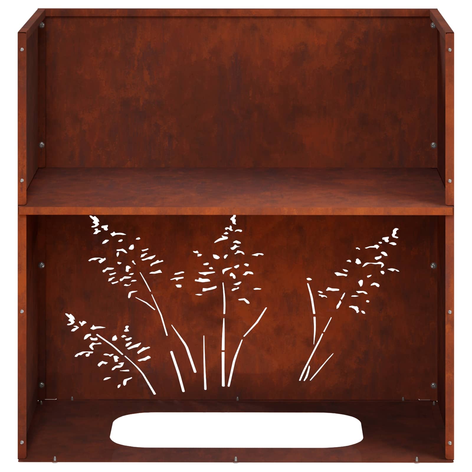 Vaso da giardino 2 pz Ruggine 50 x 30 x 49 cm Acciaio Corten