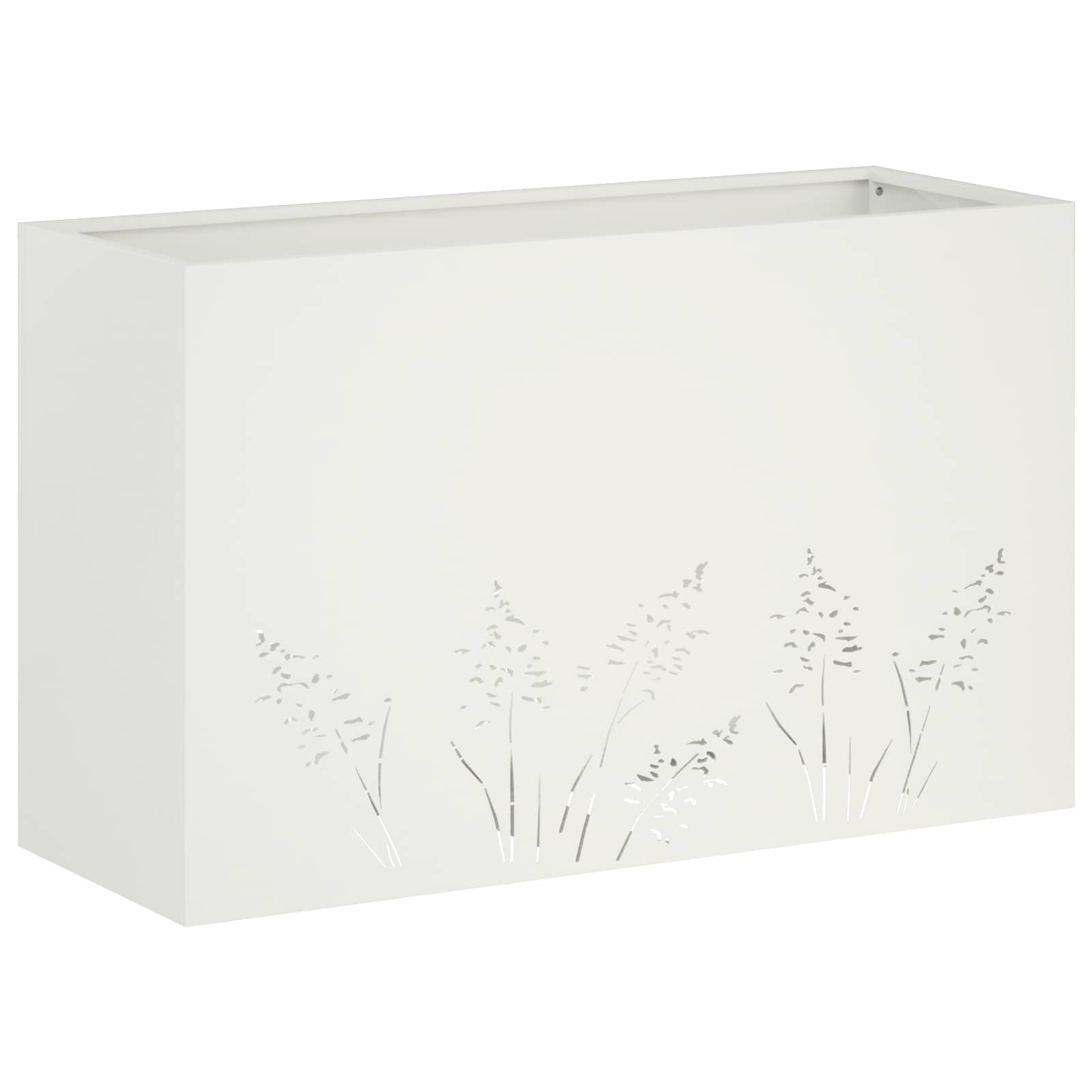 Vaso da giardino 2 pz Bianco 80 x 20 x 49 cm