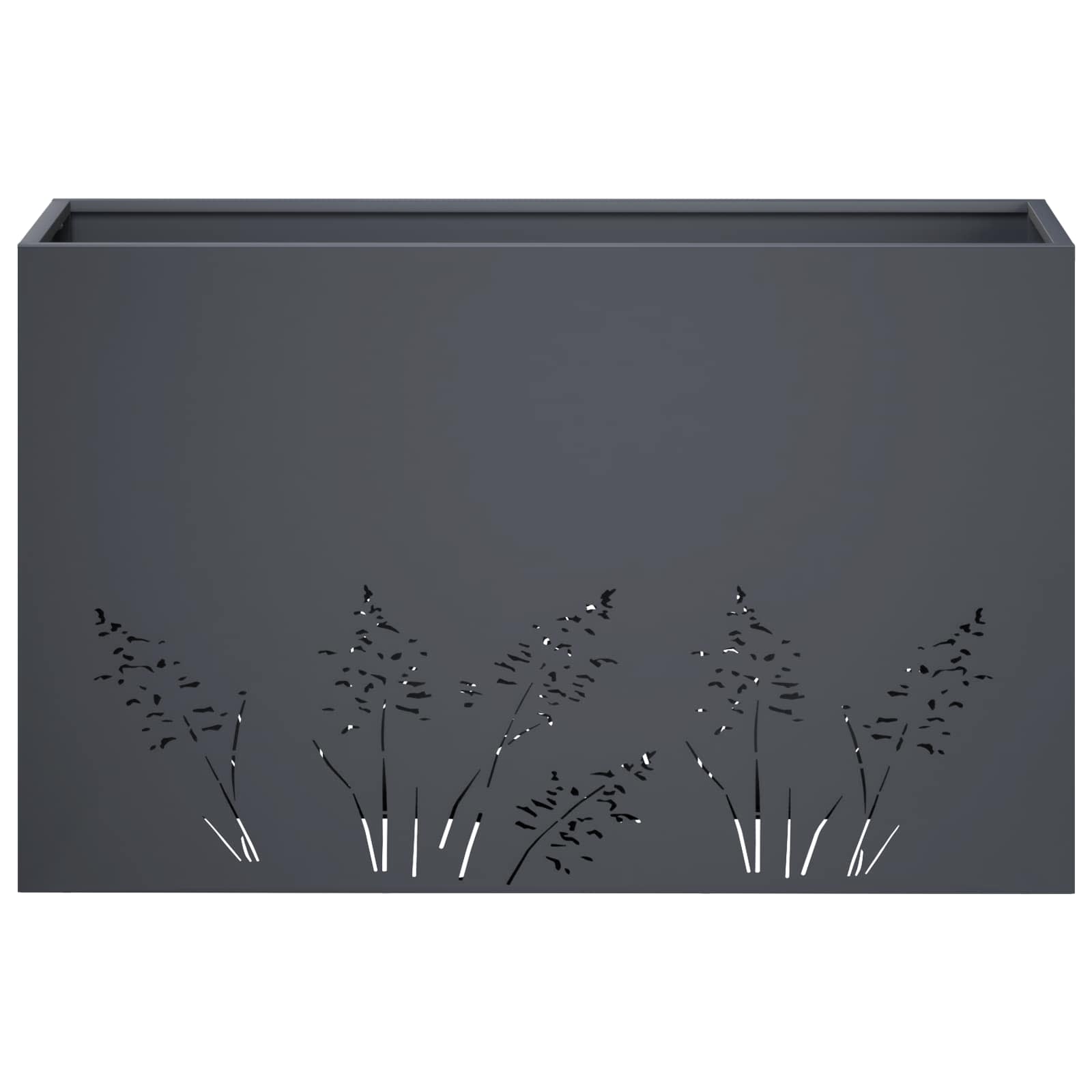 Vaso da giardino Antracite 80 x 20 x 49 cm